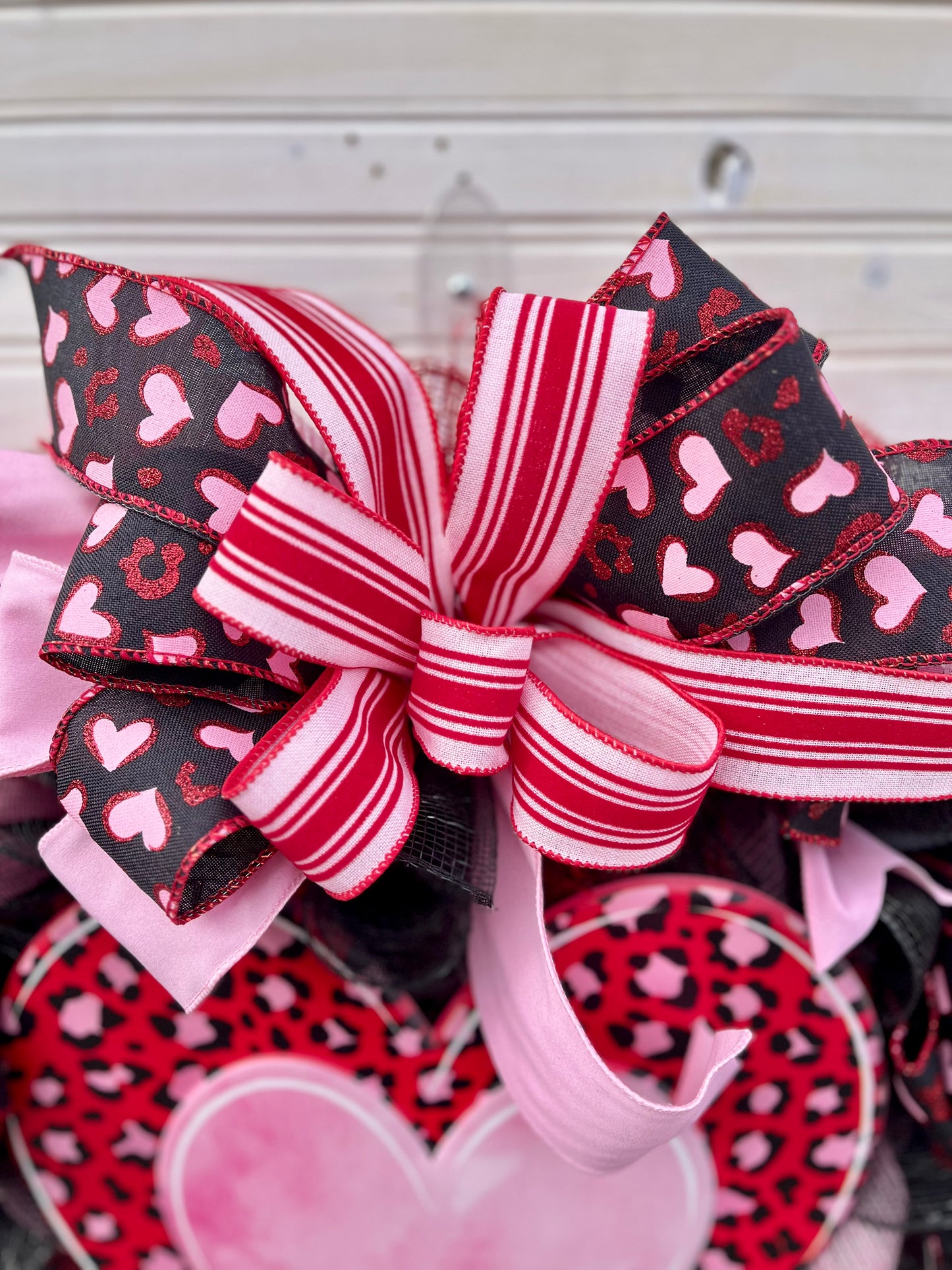 Valentine's Day Leopard Heart Wreath