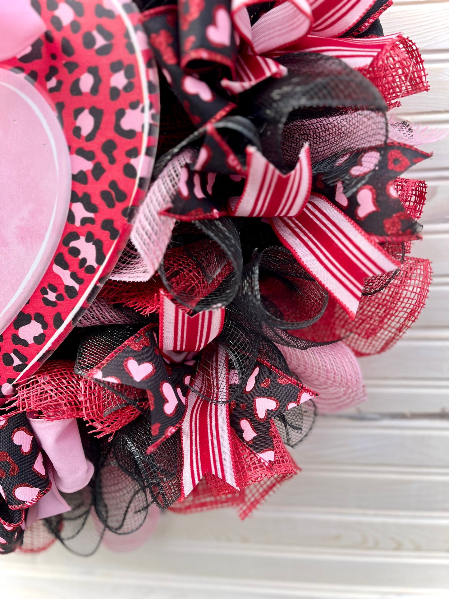 Valentine's Day Leopard Heart Wreath