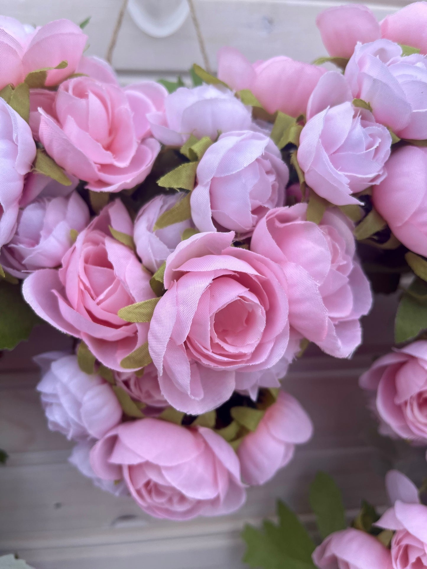 Pink Ranunculus Heart Wreath