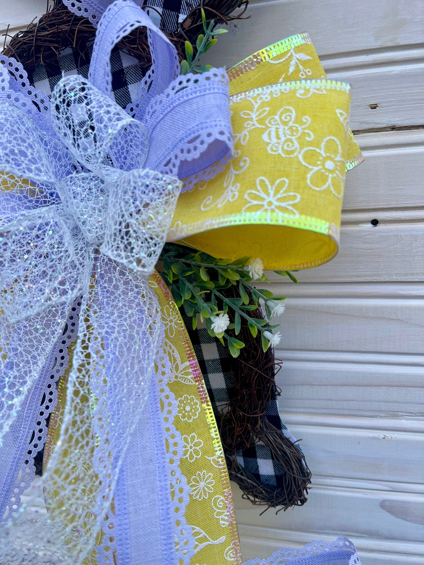 Easter Bunny Grapevine Door Hanger