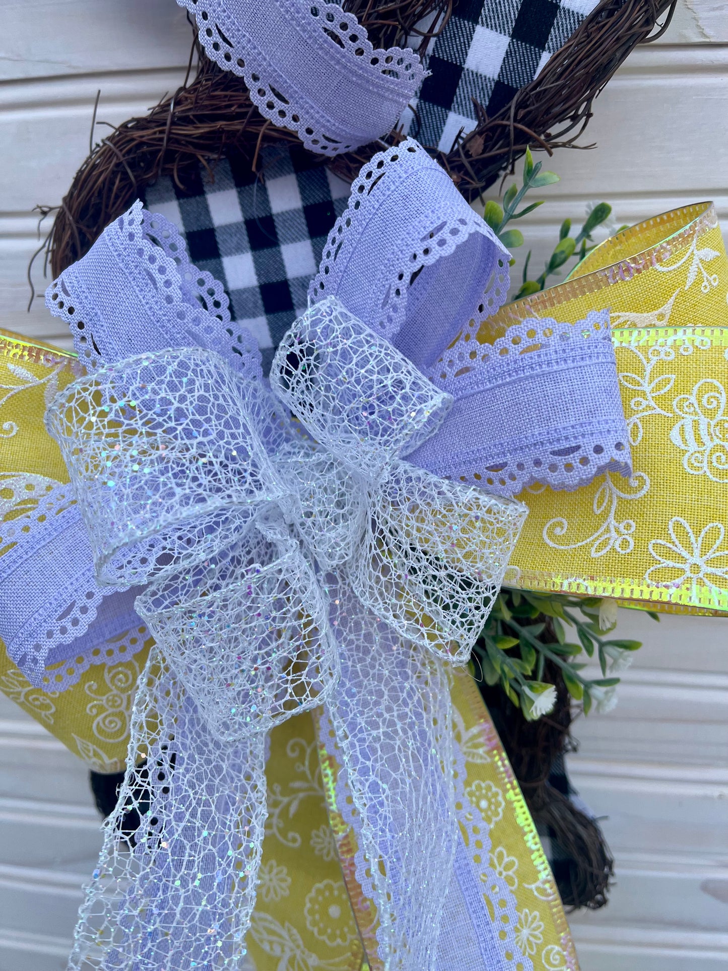 Easter Bunny Grapevine Door Hanger