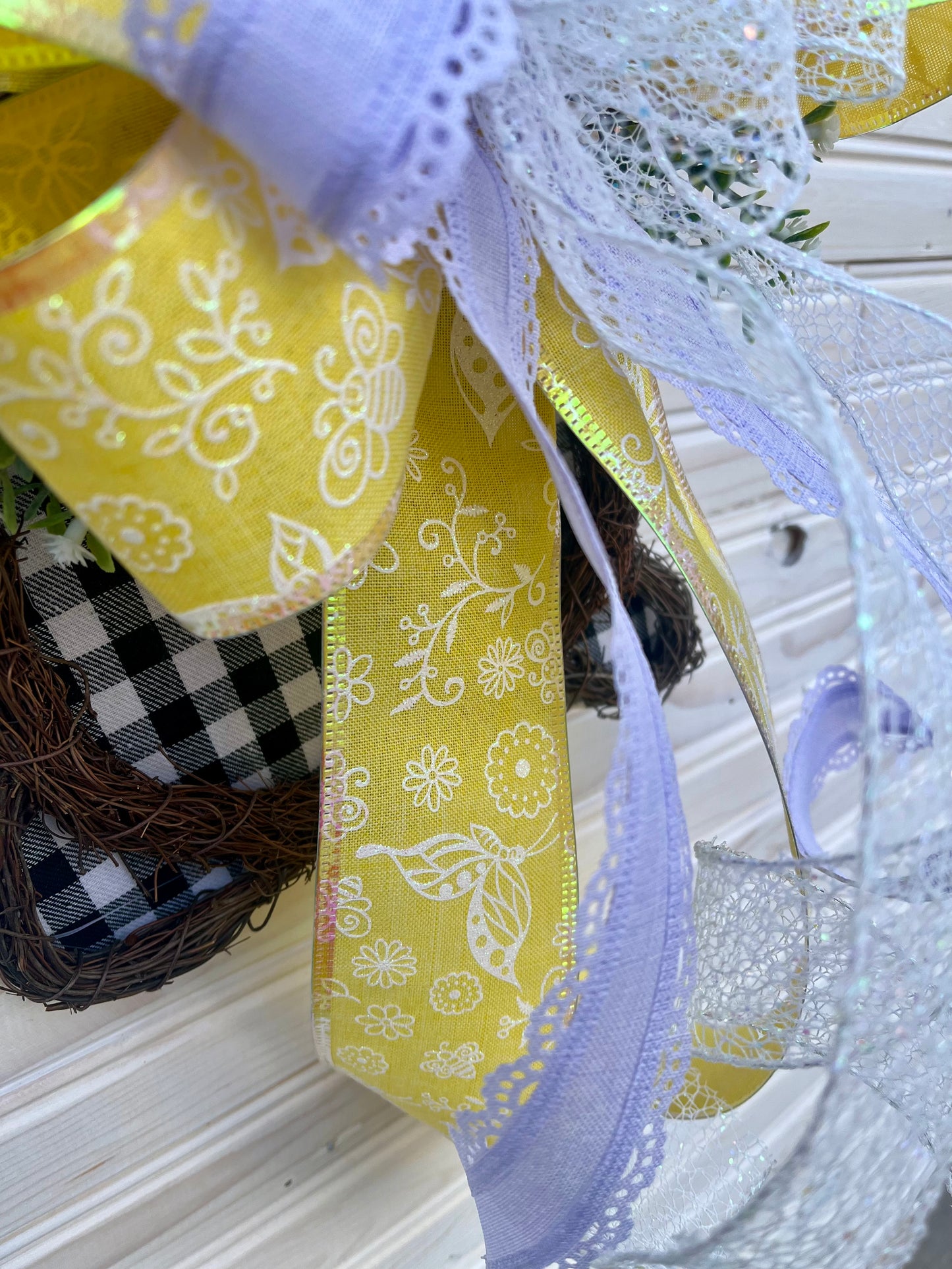 Easter Bunny Grapevine Door Hanger