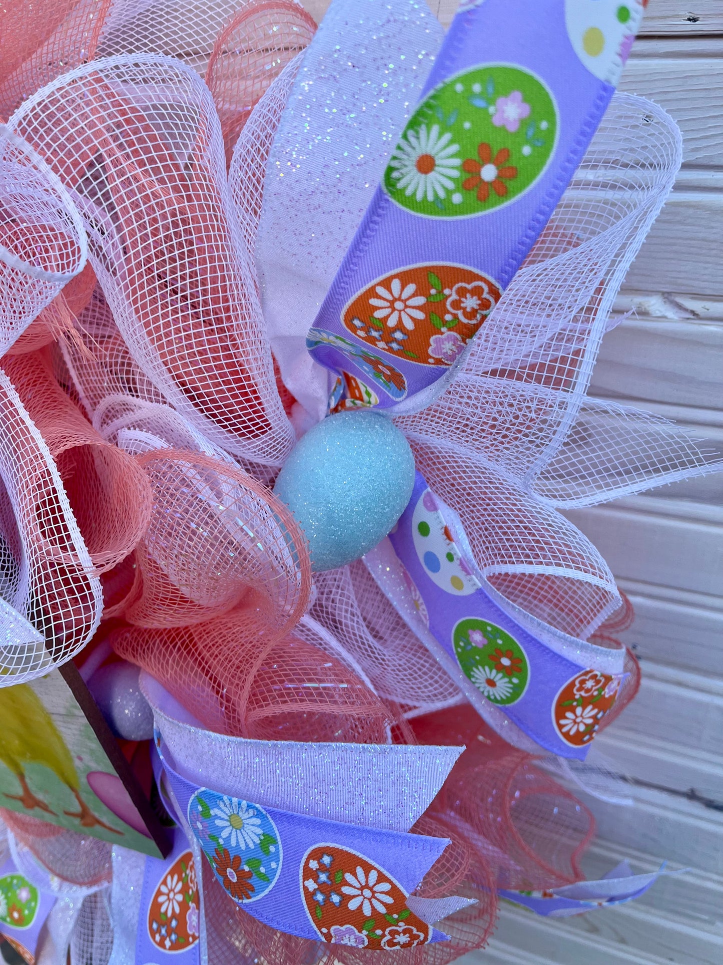 Easter Chick Mesh Wreath