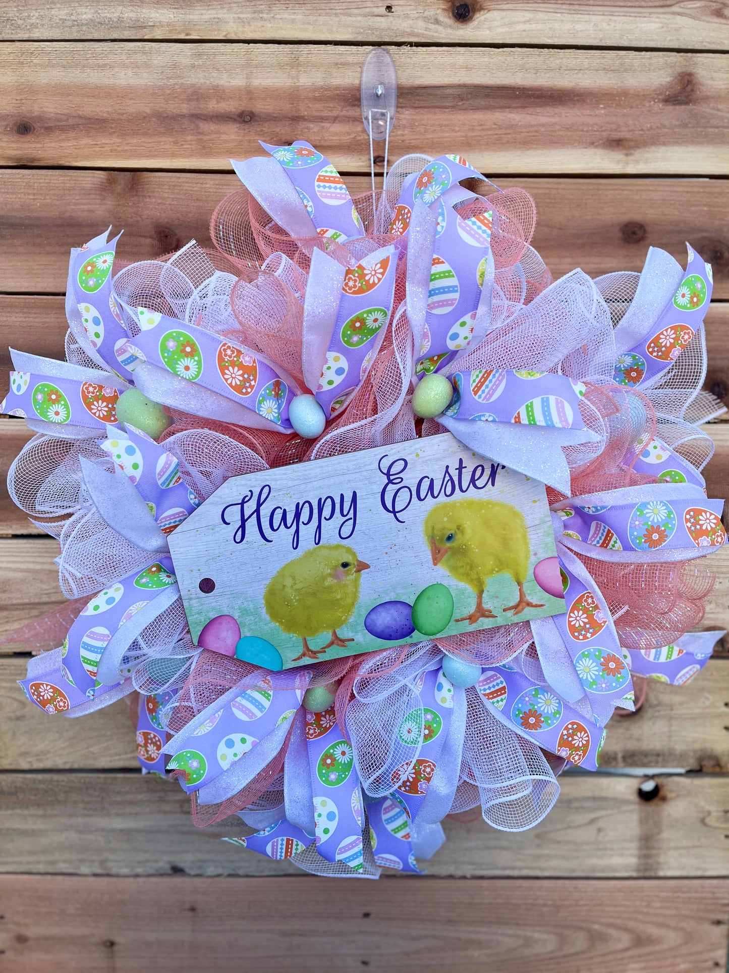 Easter Chick Mesh Wreath