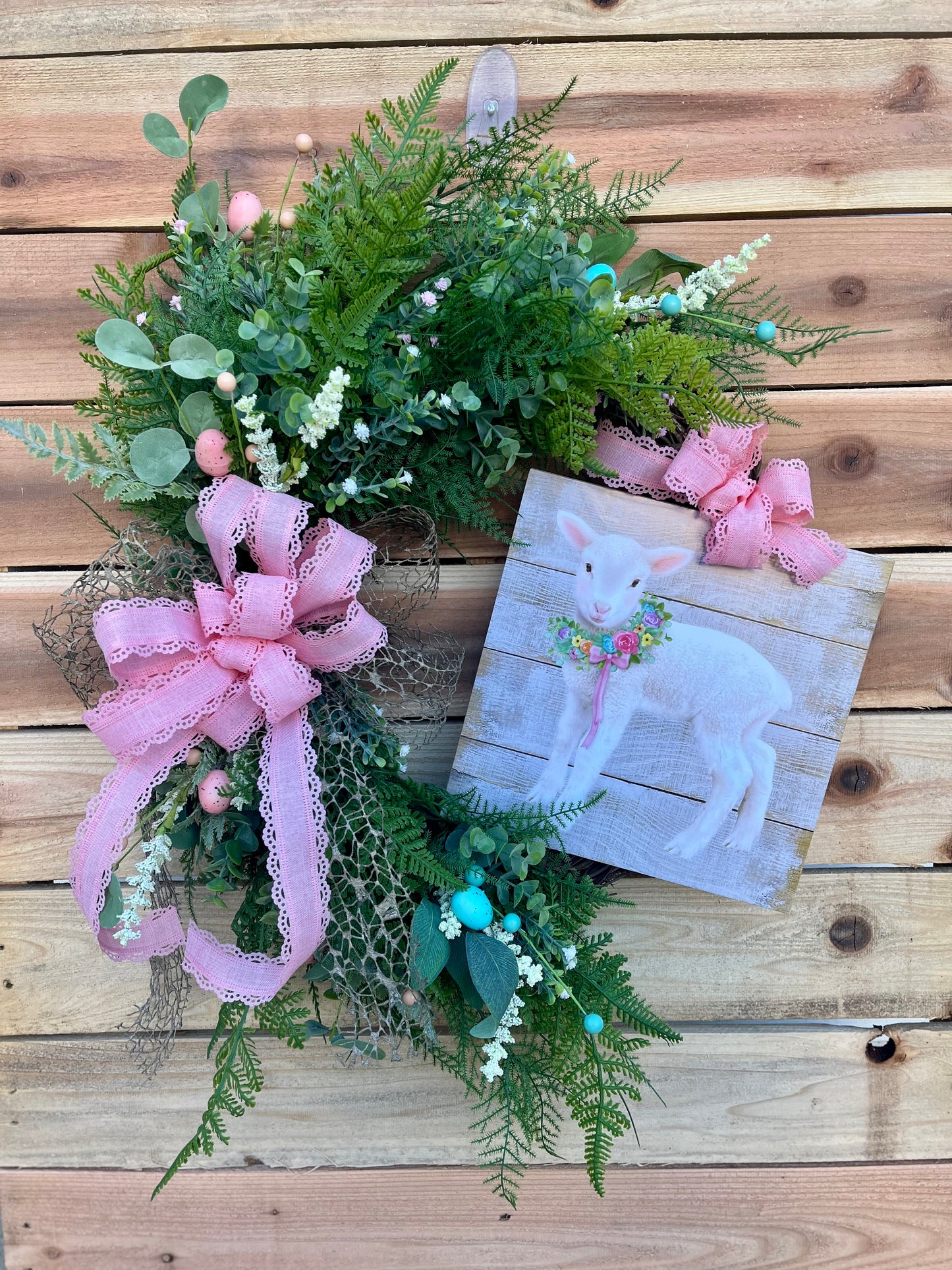 Springtime Lamb Easter Wreath