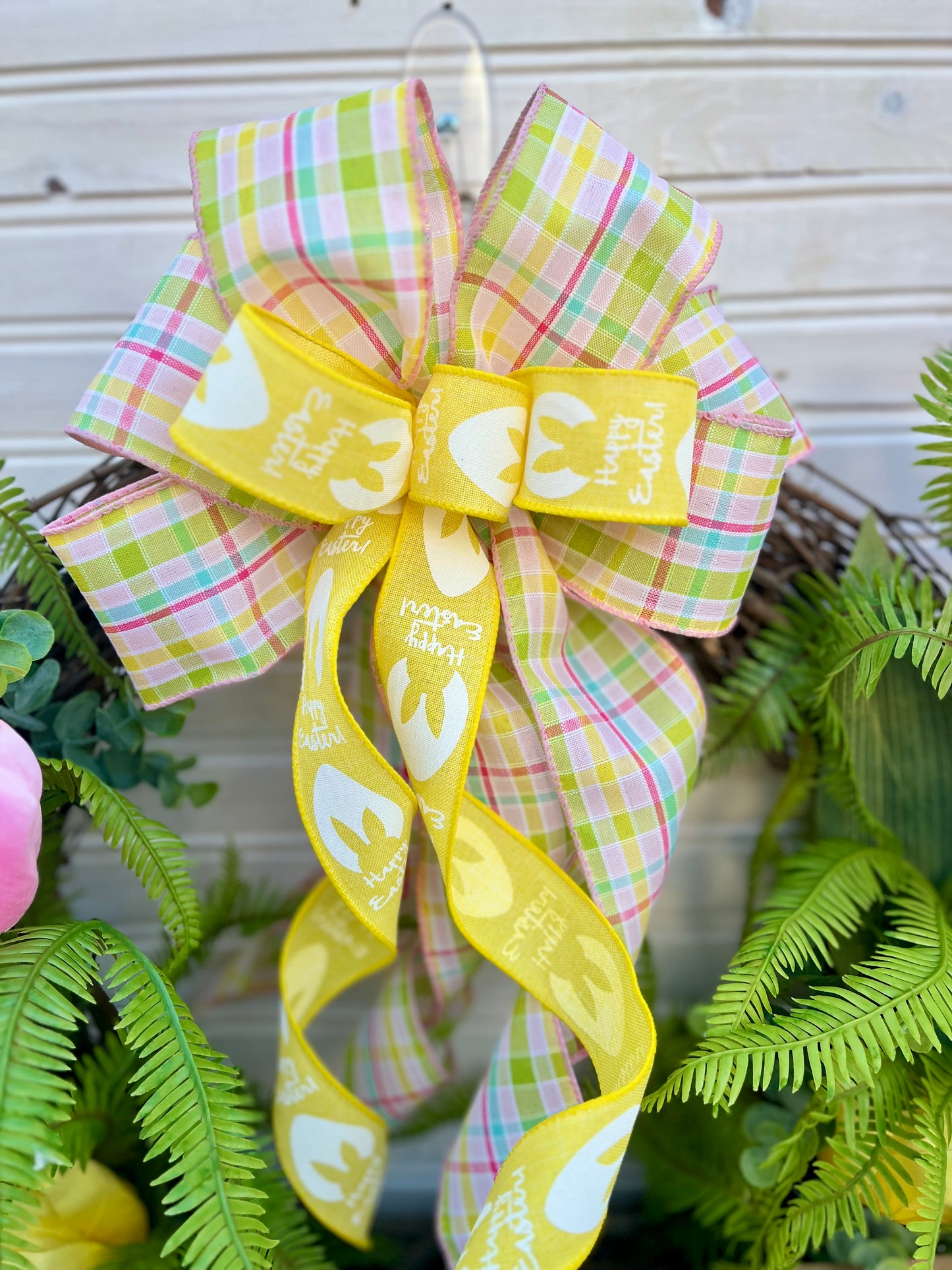 Happy Easter Tulip Wreath