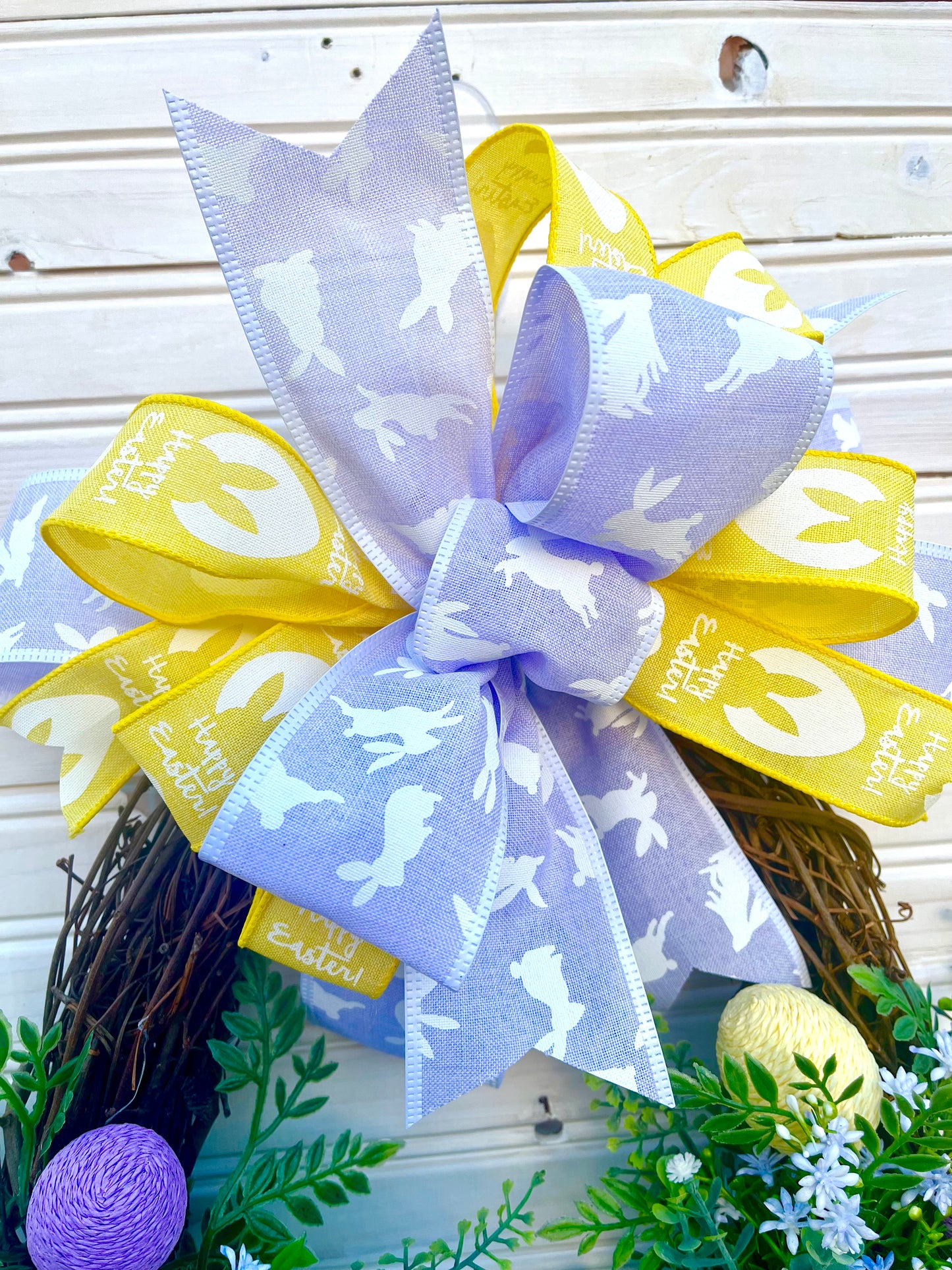 Spring Easter Oval Grapevine Wreath