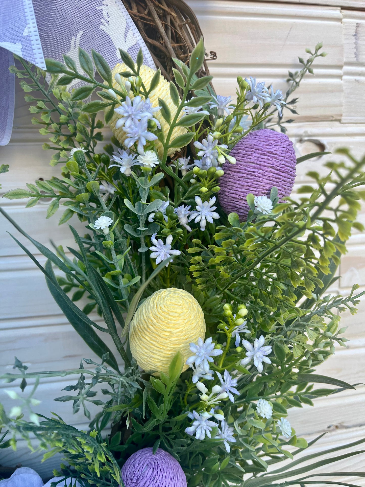 Spring Easter Oval Grapevine Wreath