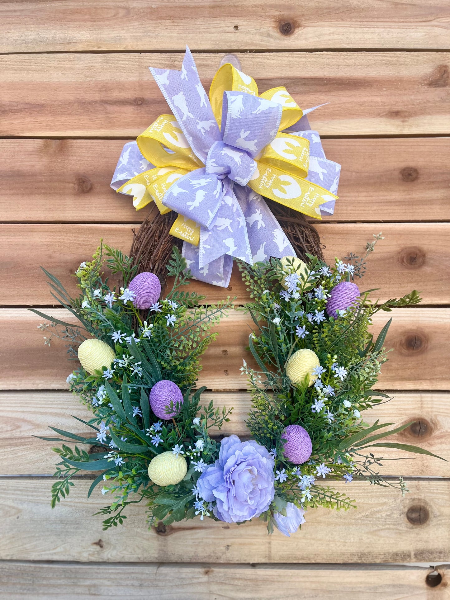 Spring Easter Oval Grapevine Wreath