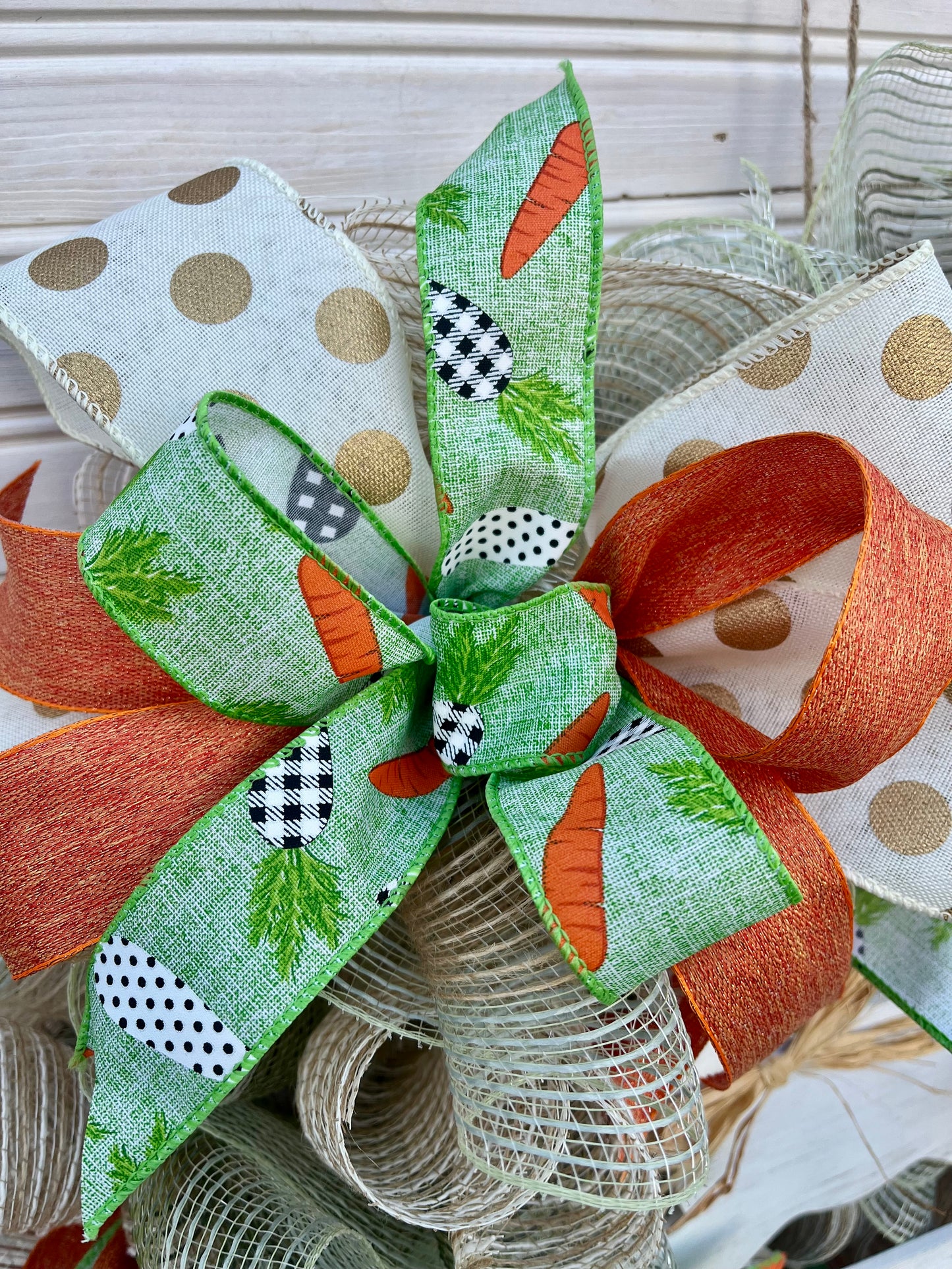 Easter Bunny Deco Mesh Wreath