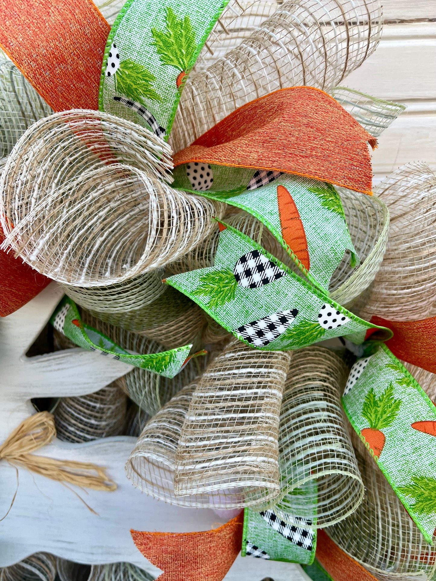 Easter Bunny Deco Mesh Wreath