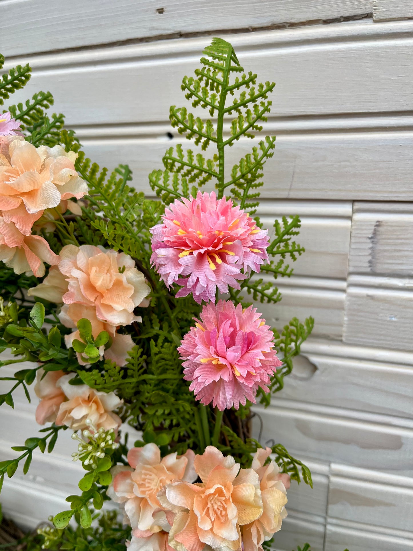 Blush Pink Floral Wreath – Handmade Spring & Summer Front Door Decor