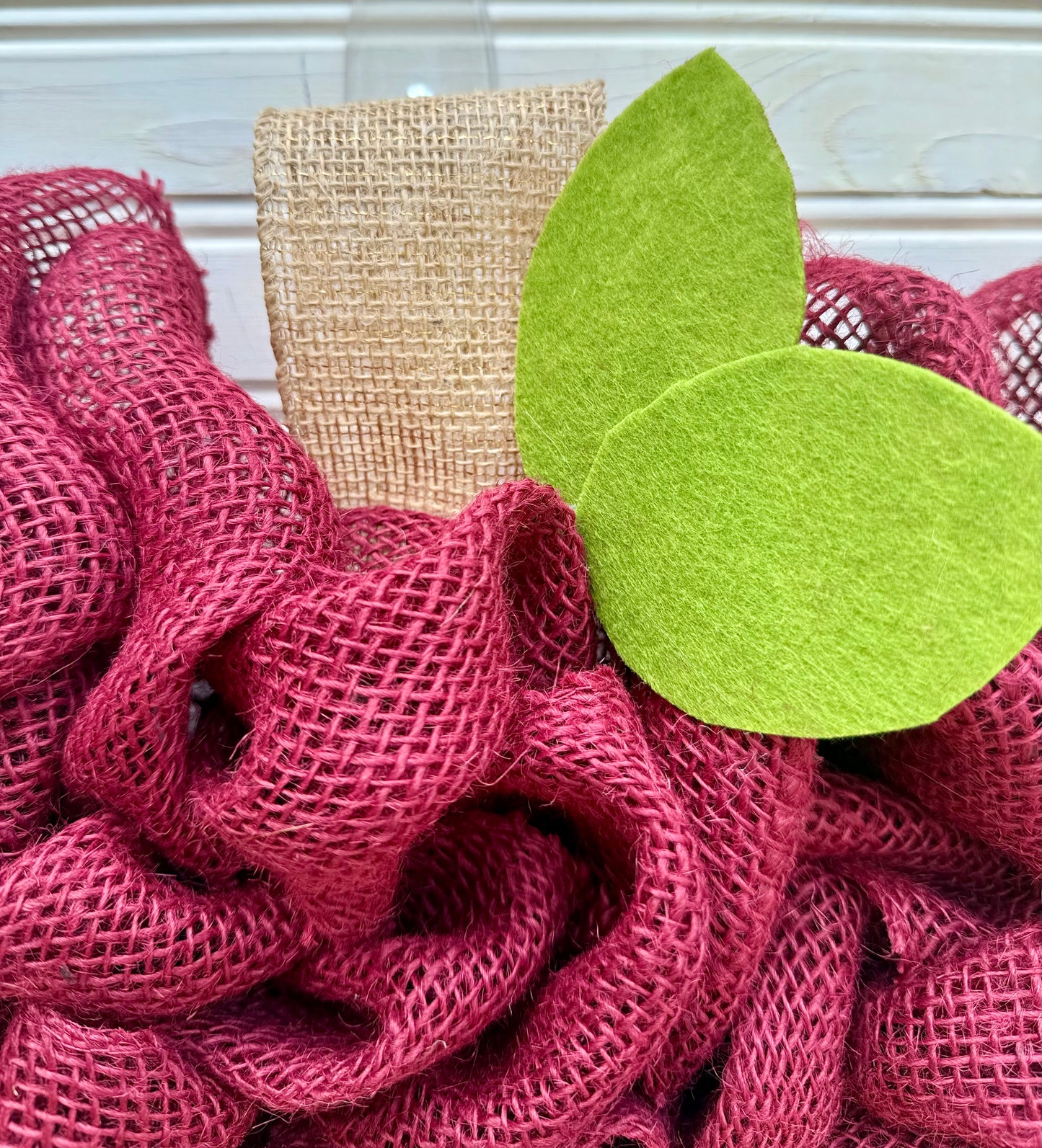 Rustic Apple Burlap Wreath
