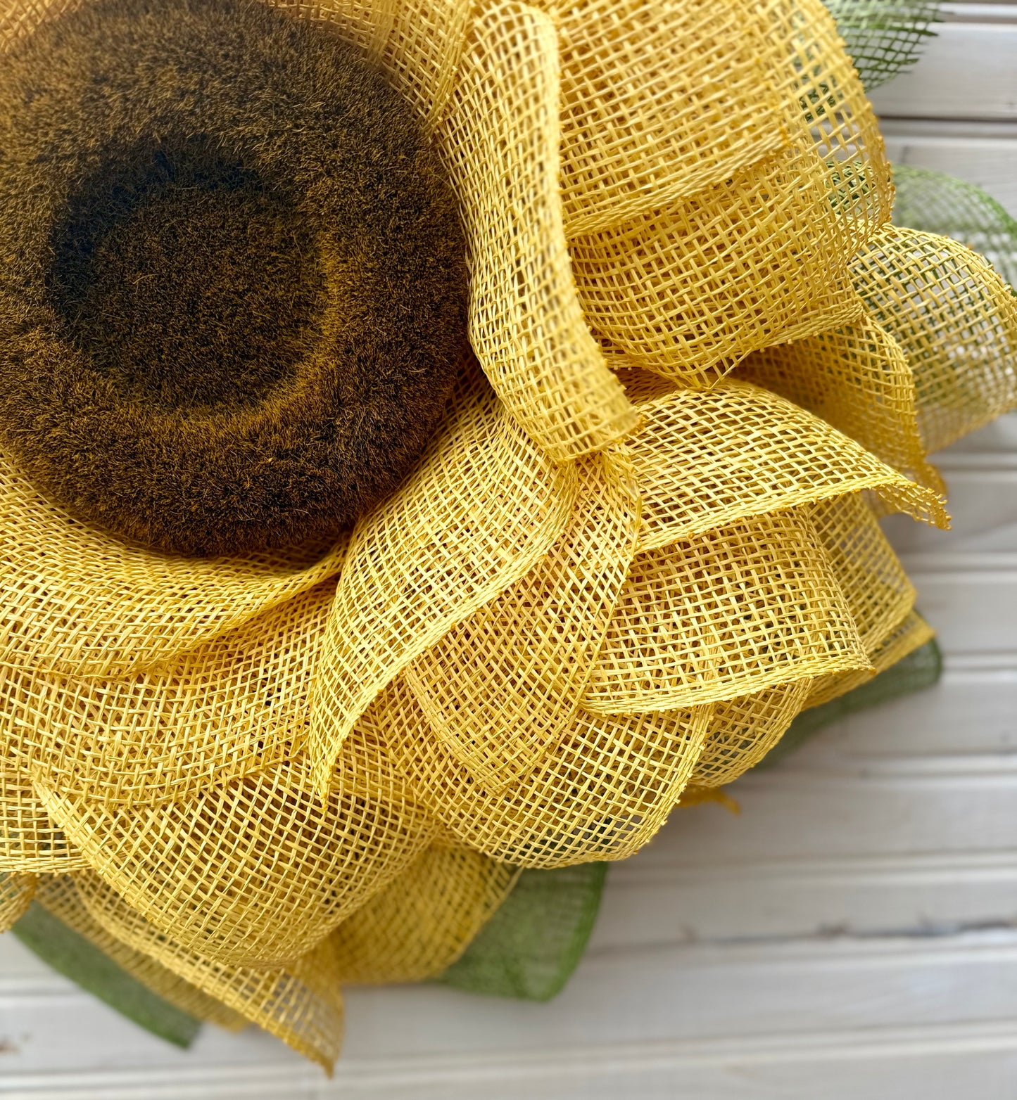 Sunflower Deco Mesh Wreath | All Season Burlap Wreath | Summer & Fall Door Decor