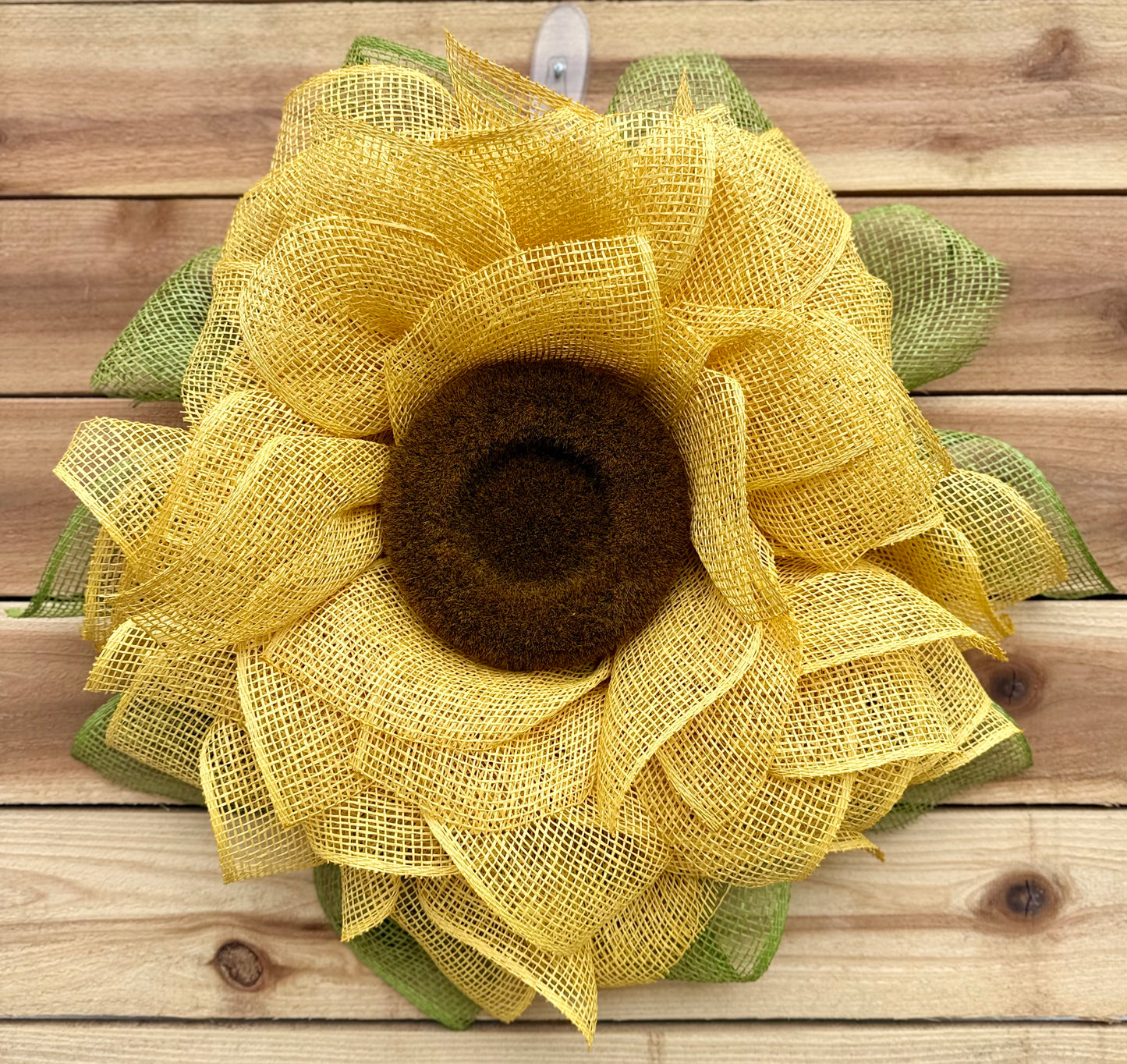 Sunflower Deco Mesh Wreath | All Season Burlap Wreath | Summer & Fall Door Decor
