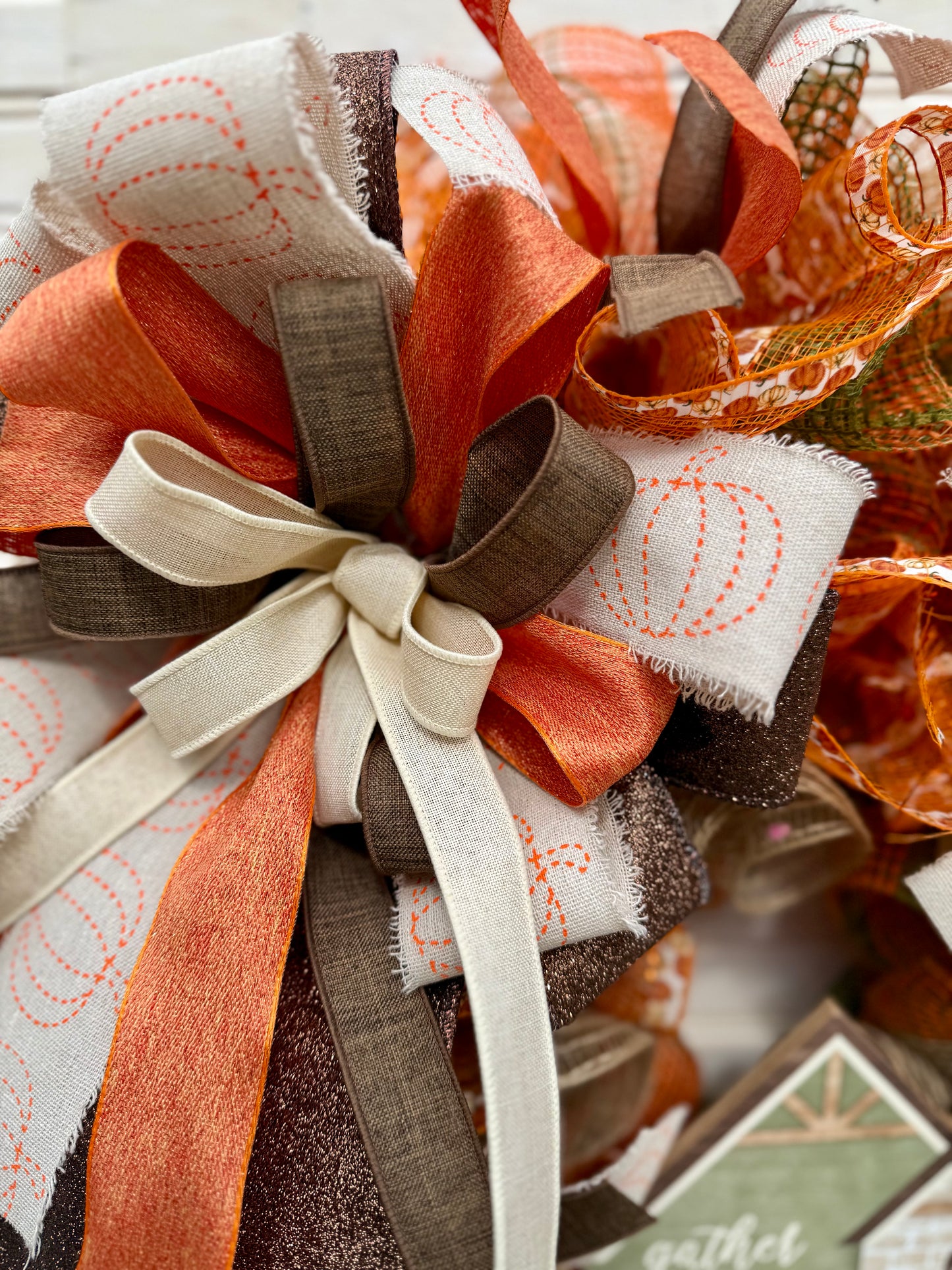 Farmhouse Fall Wreath – Warm Rustic Autumn Decor