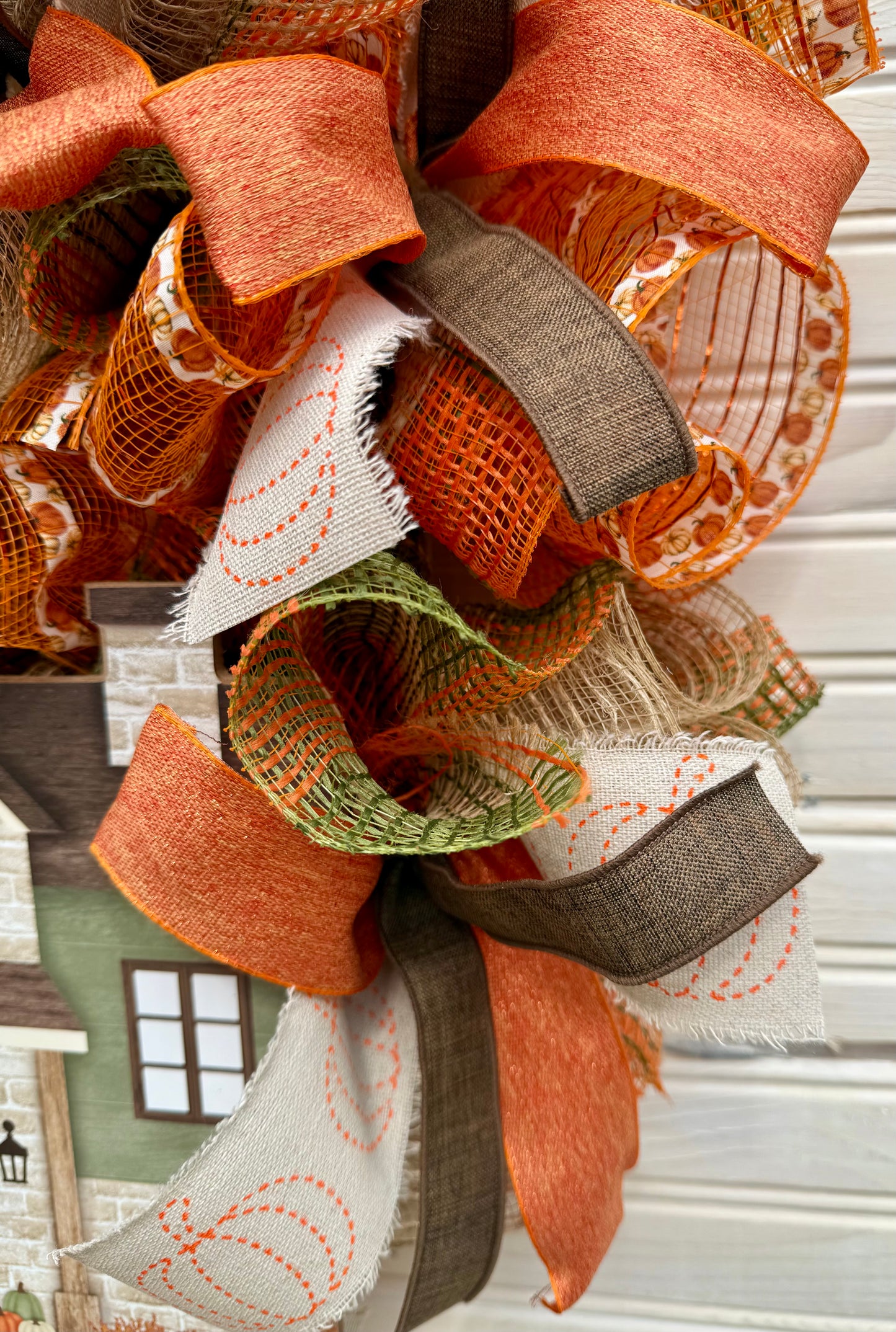Farmhouse Fall Wreath – Warm Rustic Autumn Decor