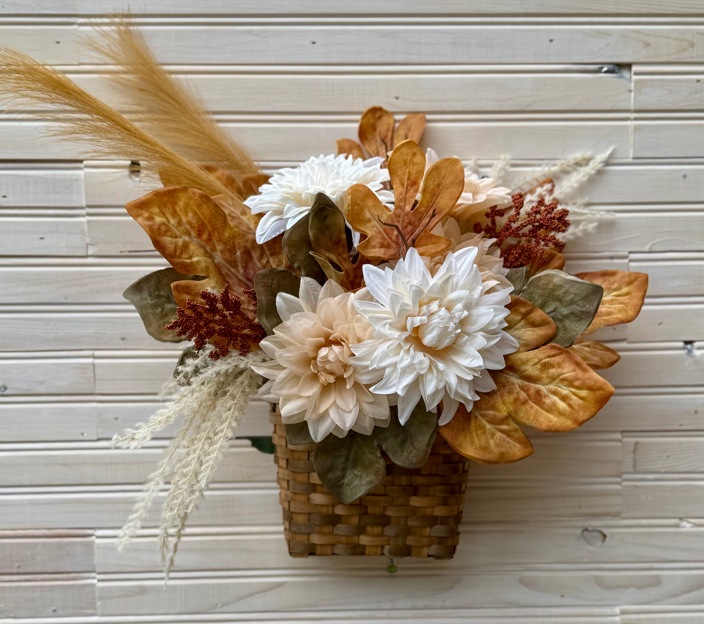Rustic Fall Floral Door Basket