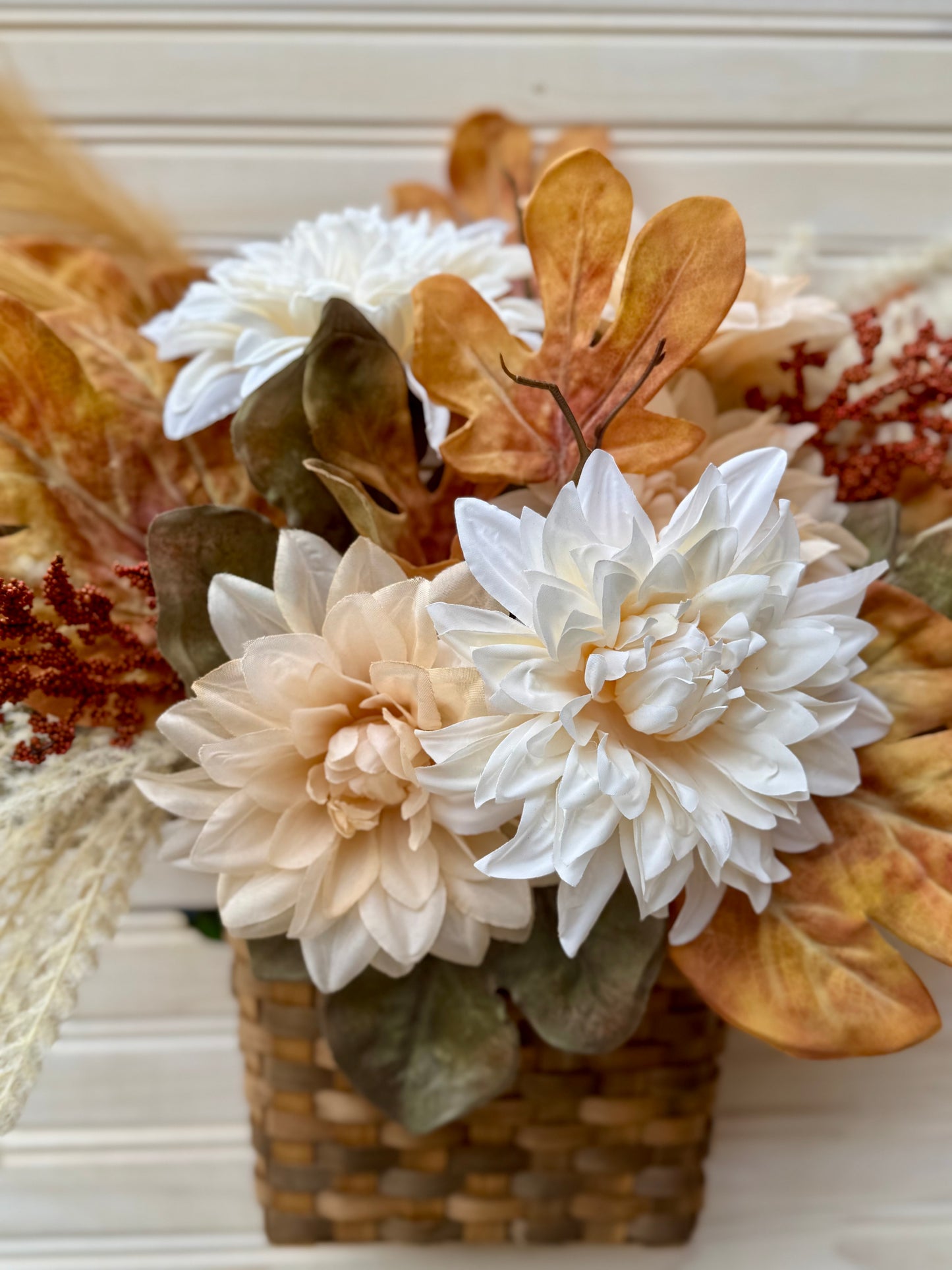 Rustic Fall Floral Door Basket