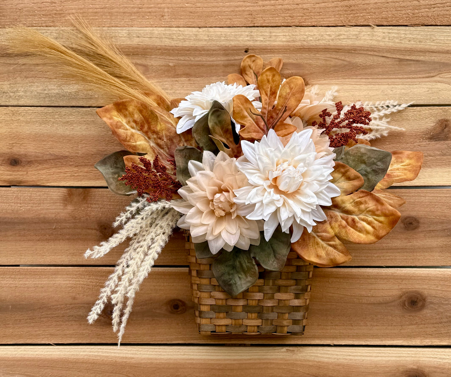 Rustic Fall Floral Door Basket