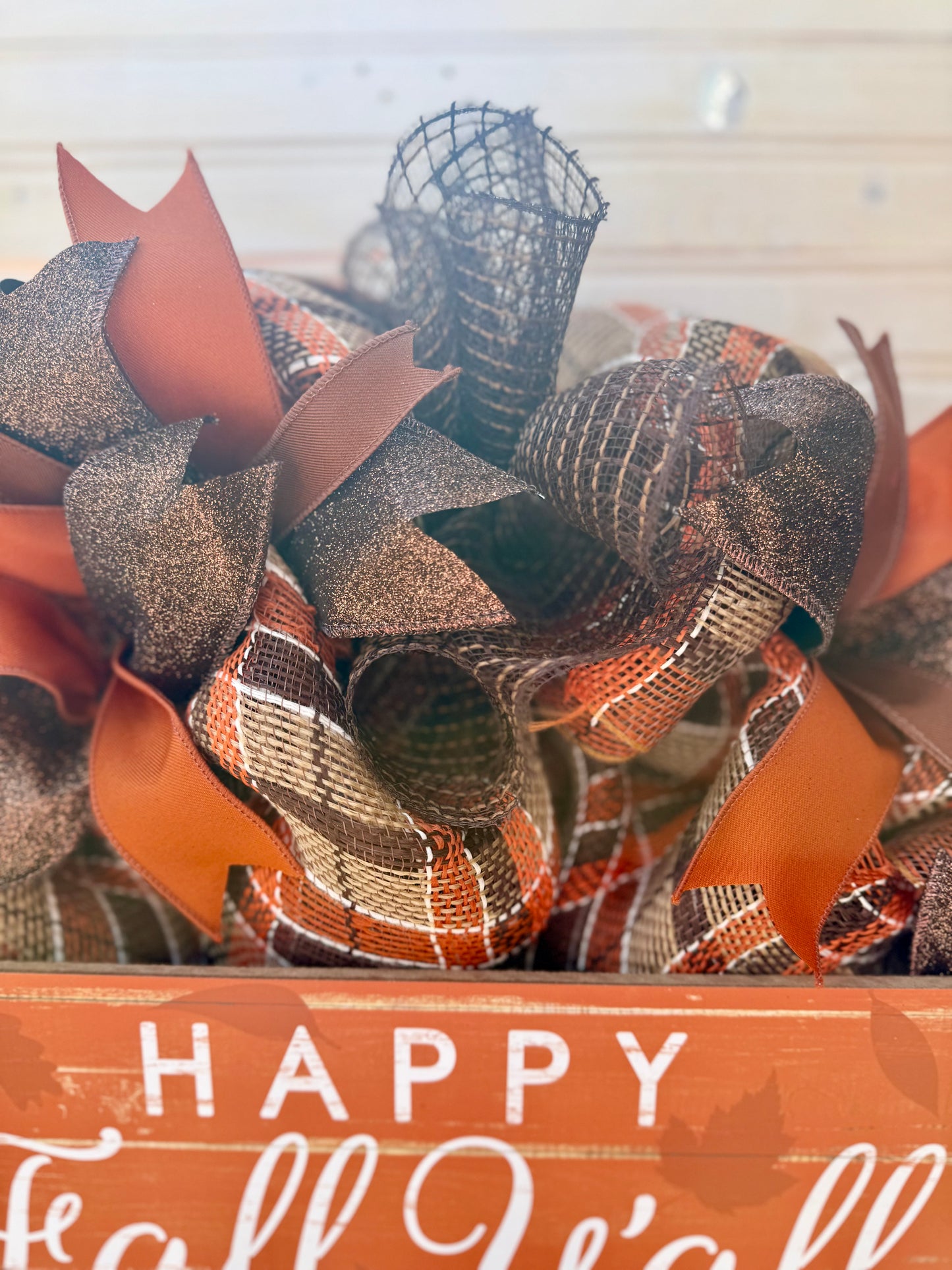 🍂 Happy Fall Y’all Deco Mesh Wreath 🍂