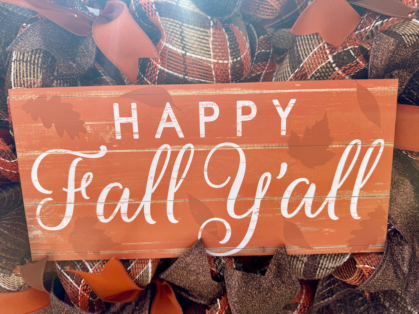 🍂 Happy Fall Y’all Deco Mesh Wreath 🍂