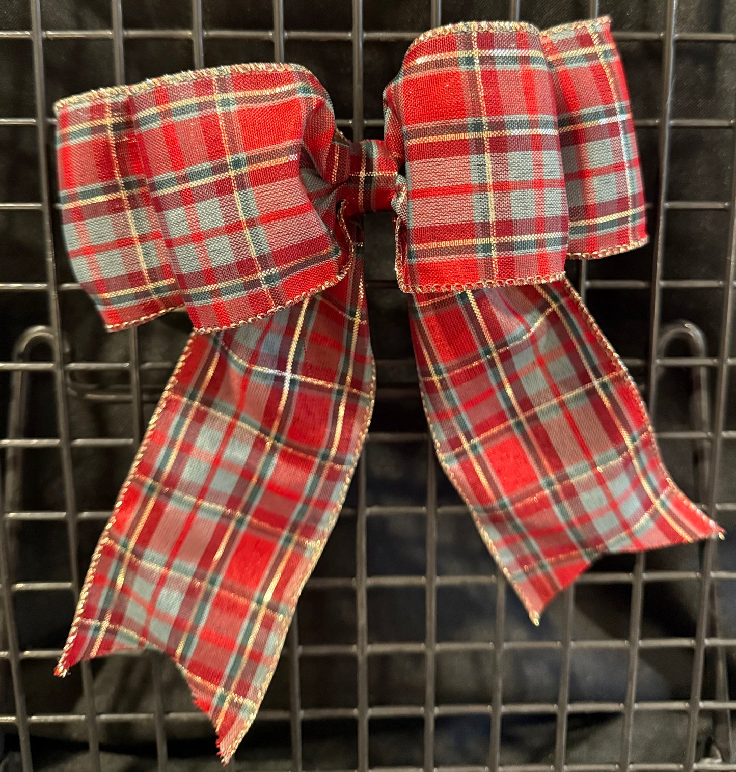 Classic Red Plaid Christmas Bow