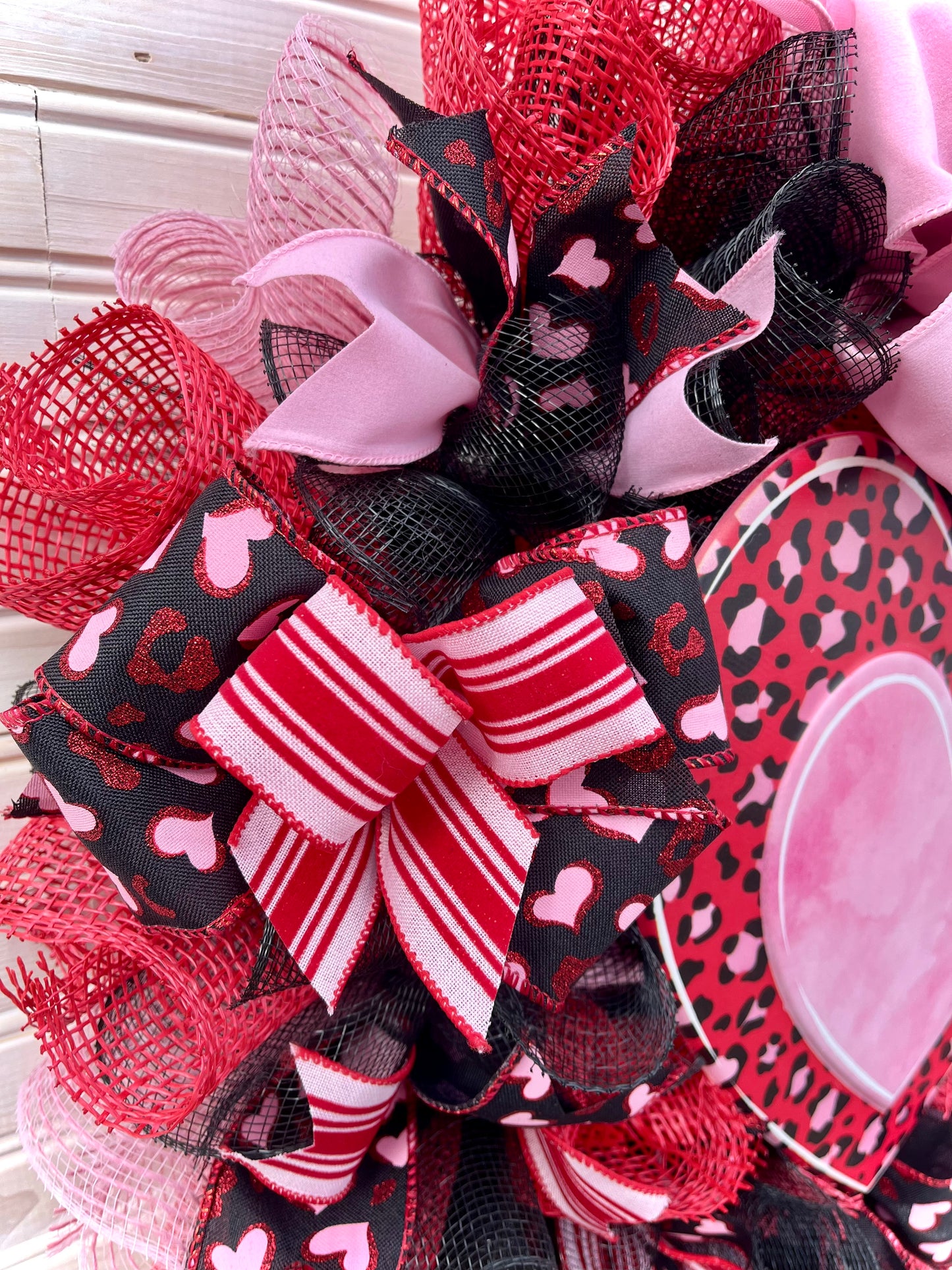 Valentine's Day Leopard Heart Wreath