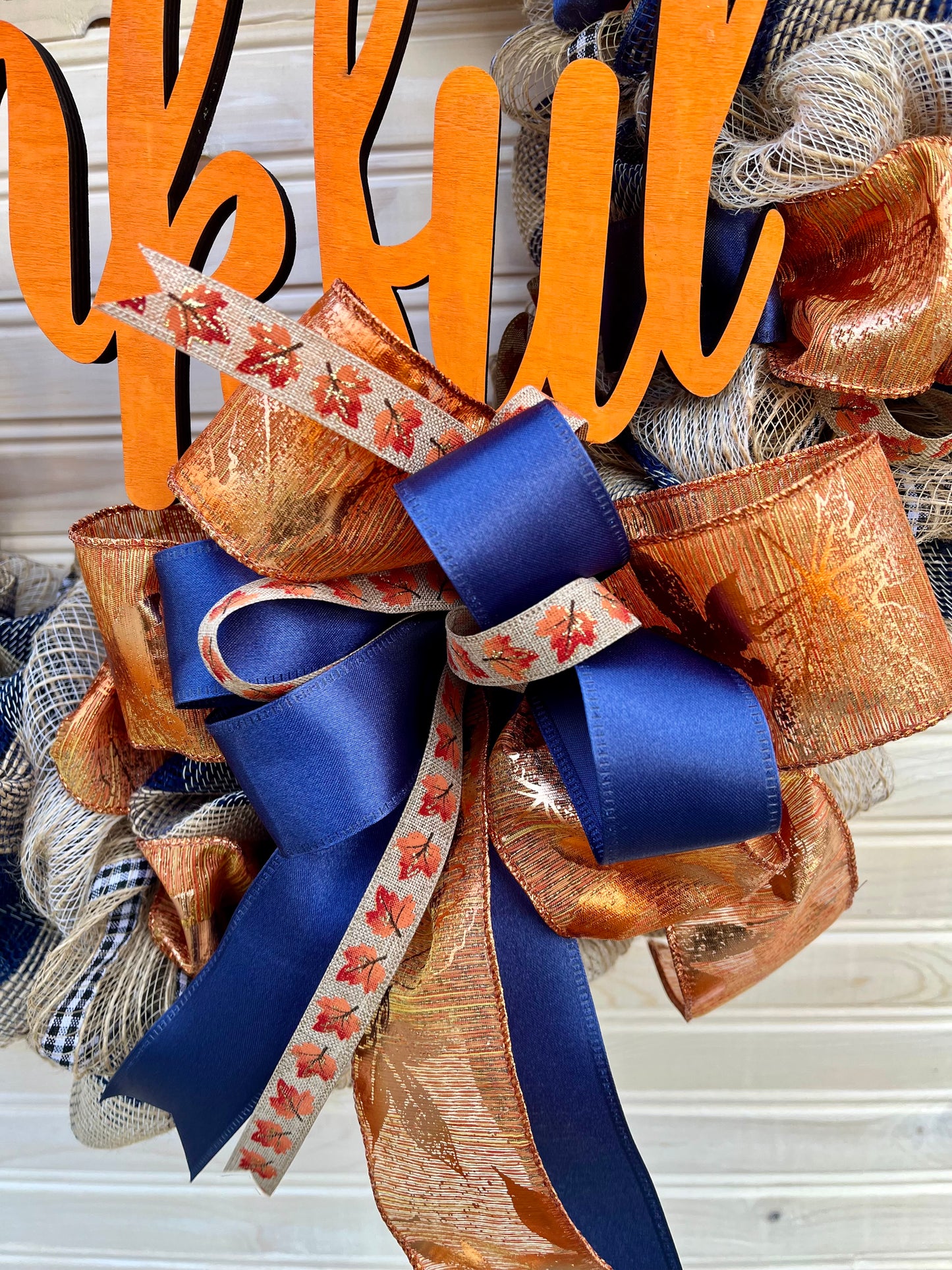 Thankful Mesh Fall Wreath