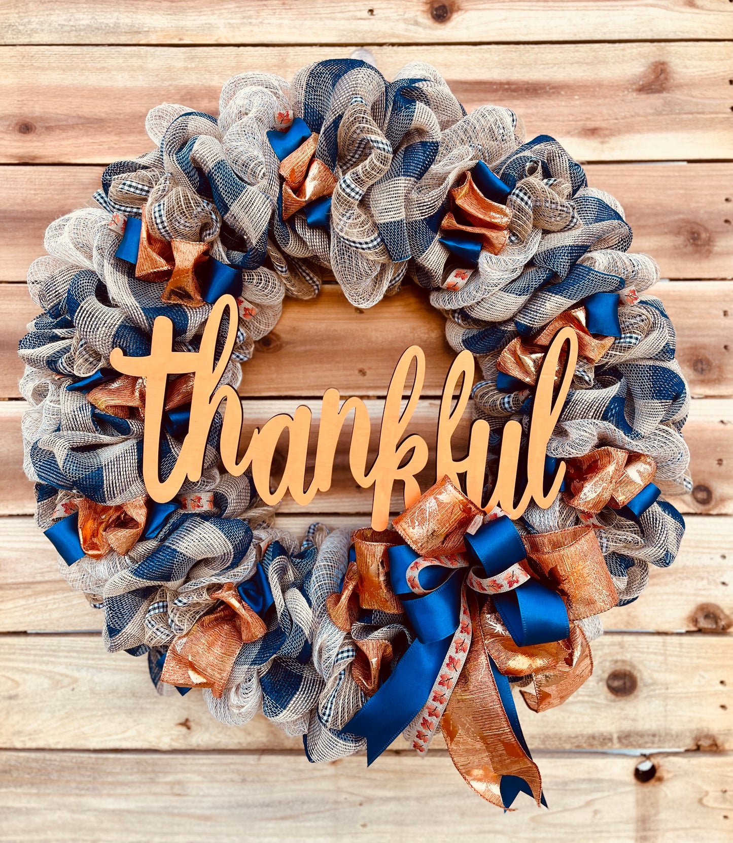 Thankful Mesh Fall Wreath