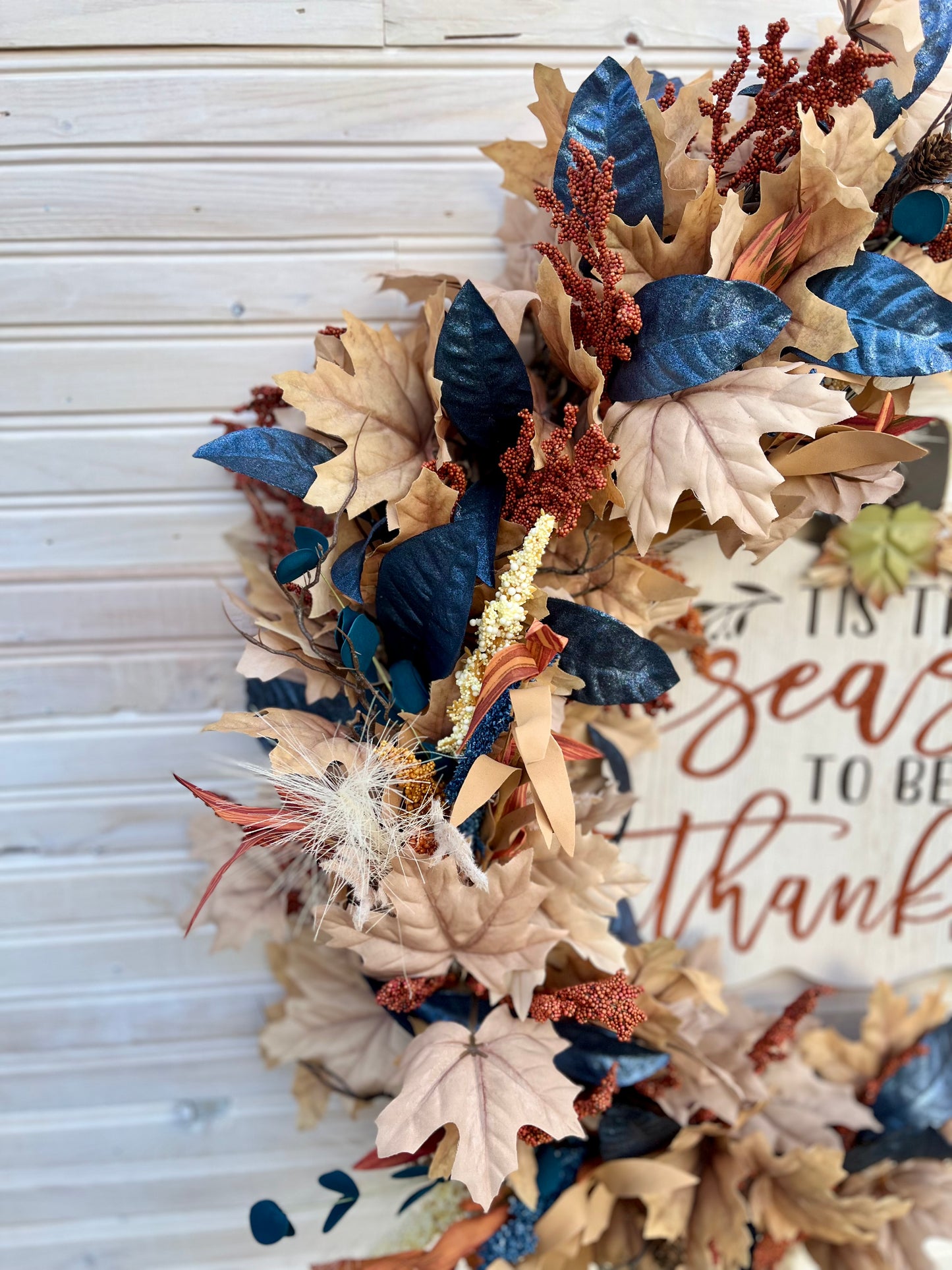 "Season to Be Thankful" Fall Grapevine Wreath