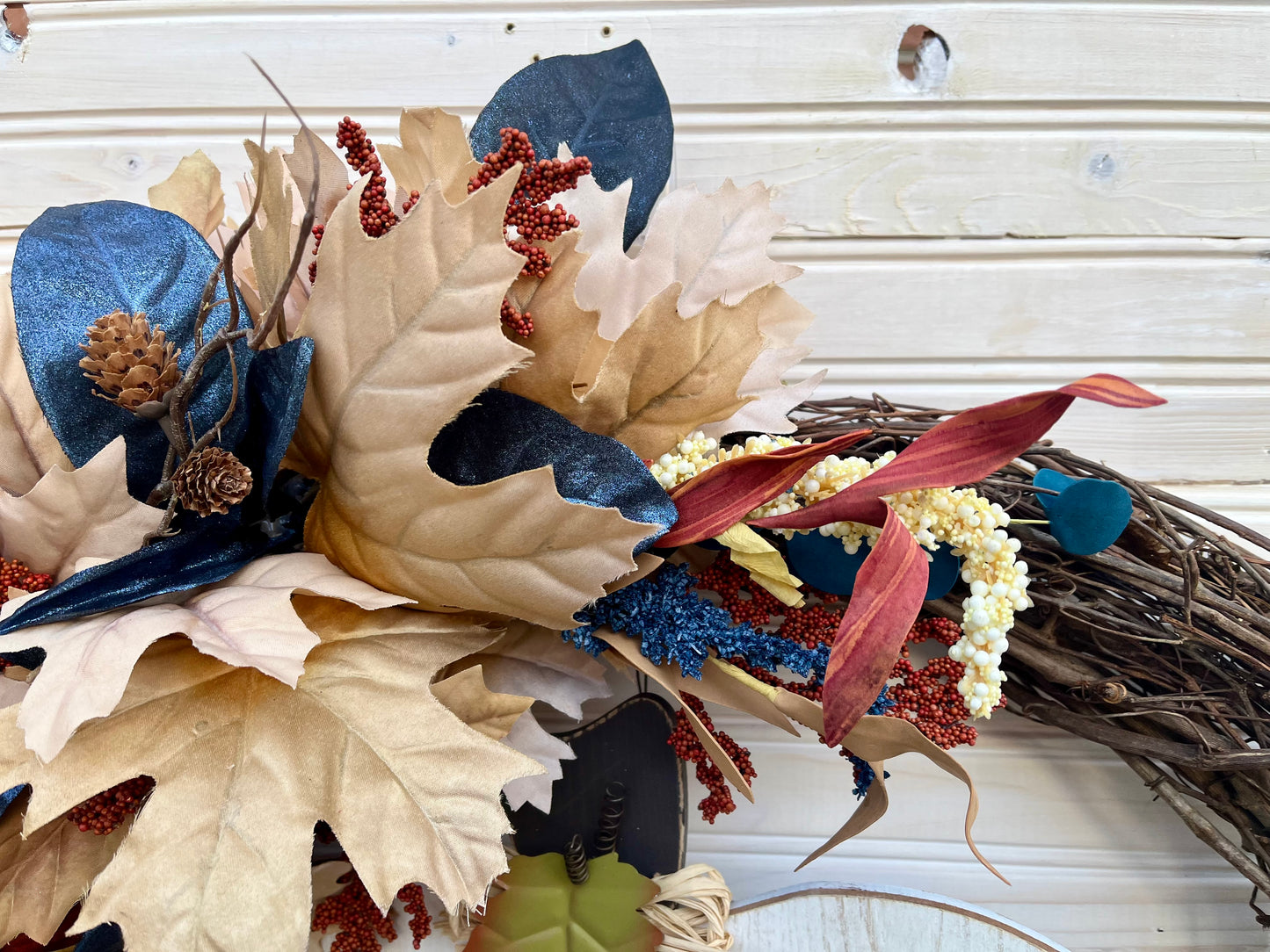 "Season to Be Thankful" Fall Grapevine Wreath