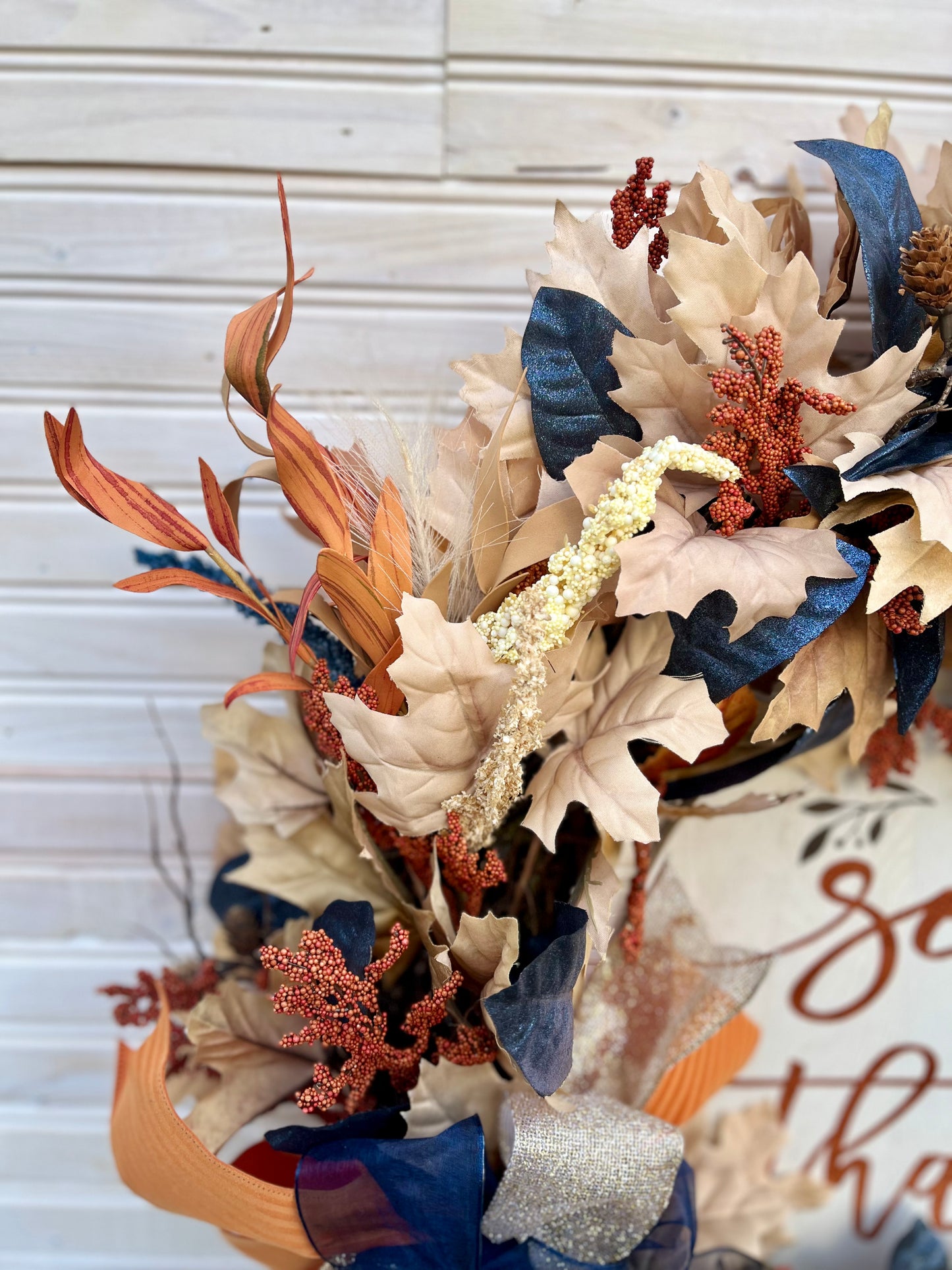 "Season to Be Thankful" Fall Grapevine Wreath