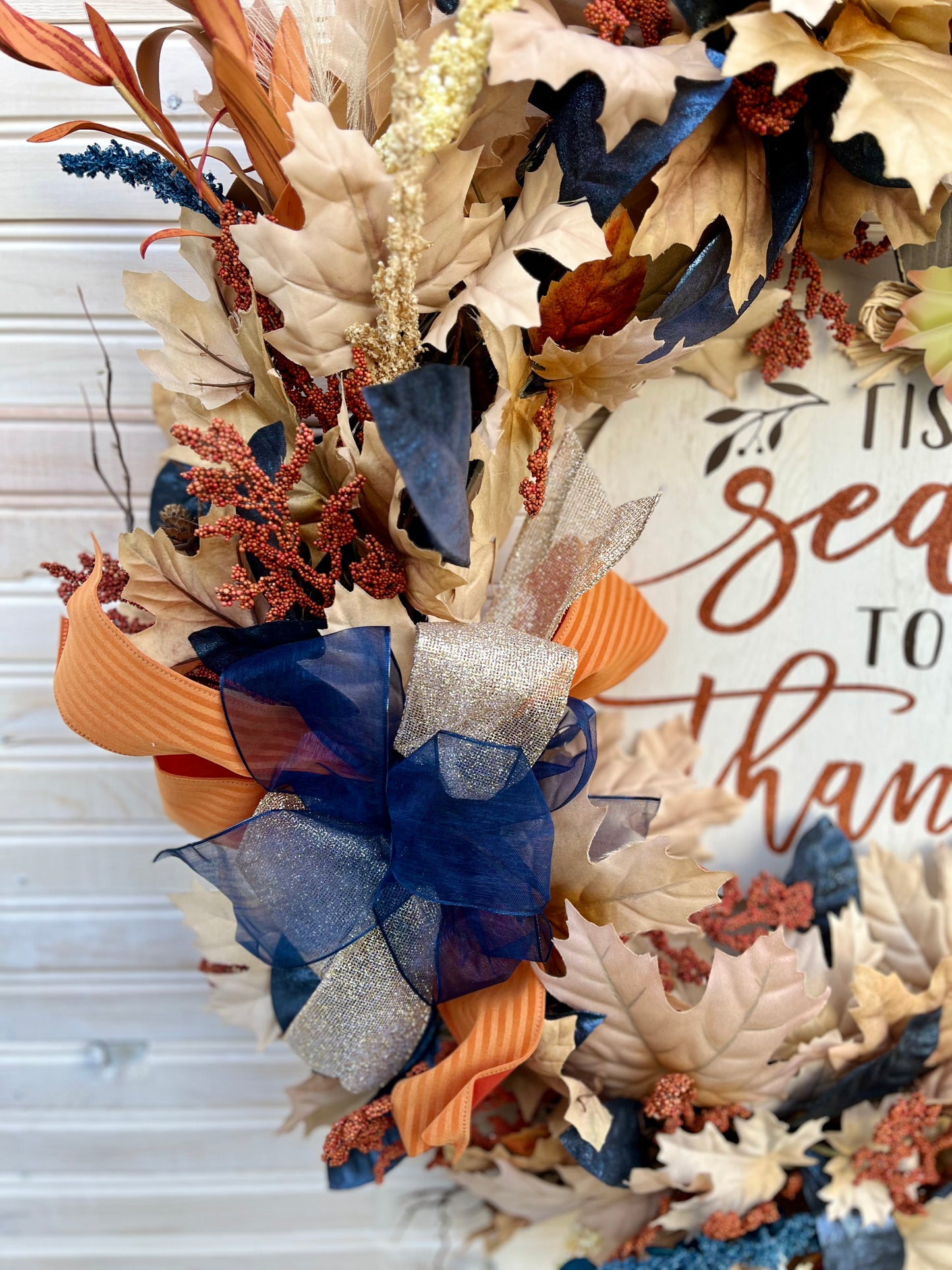 "Season to Be Thankful" Fall Grapevine Wreath