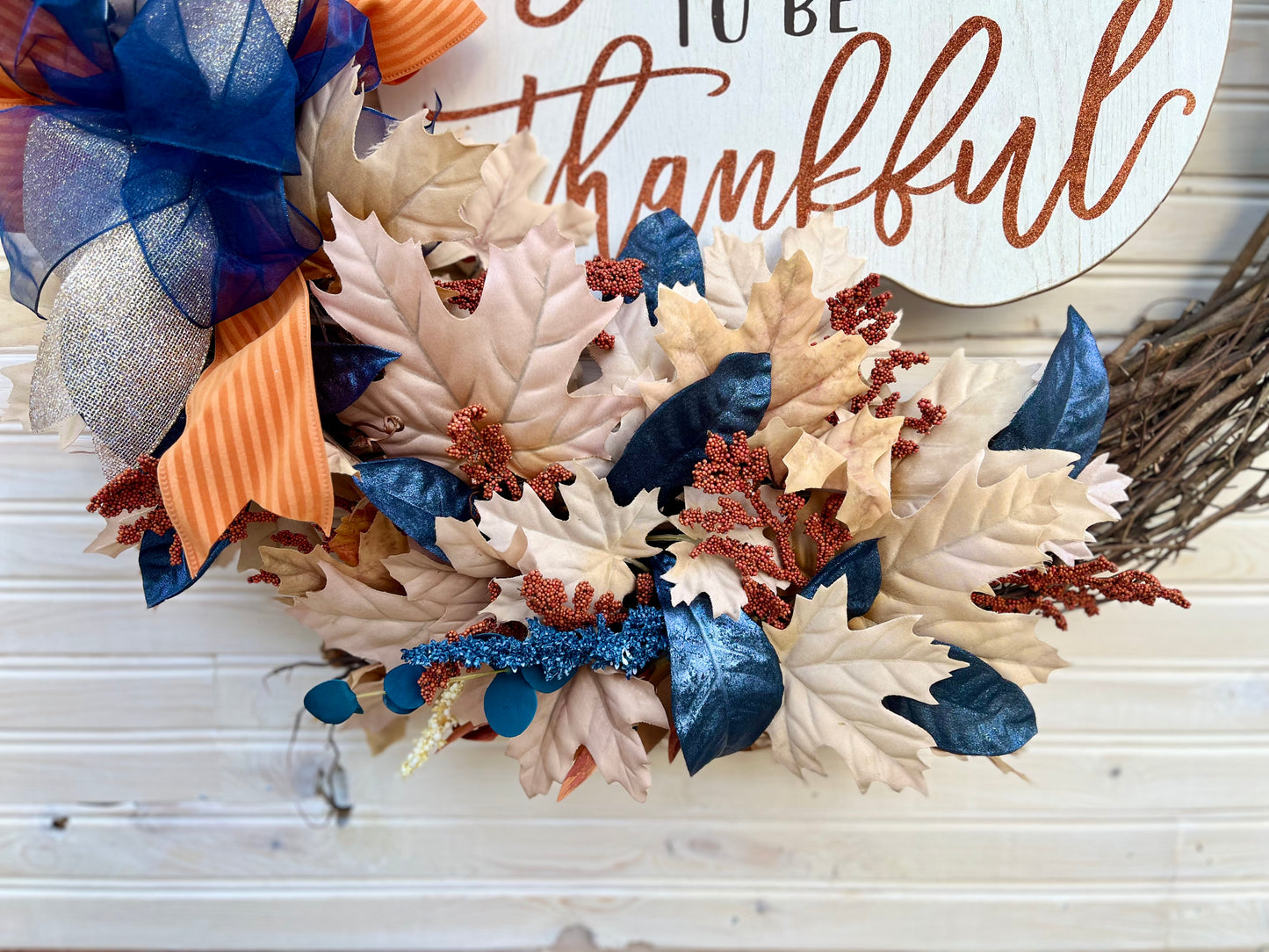 "Season to Be Thankful" Fall Grapevine Wreath