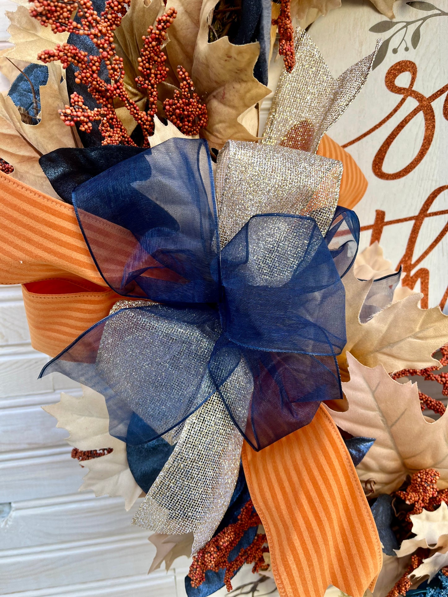 "Season to Be Thankful" Fall Grapevine Wreath