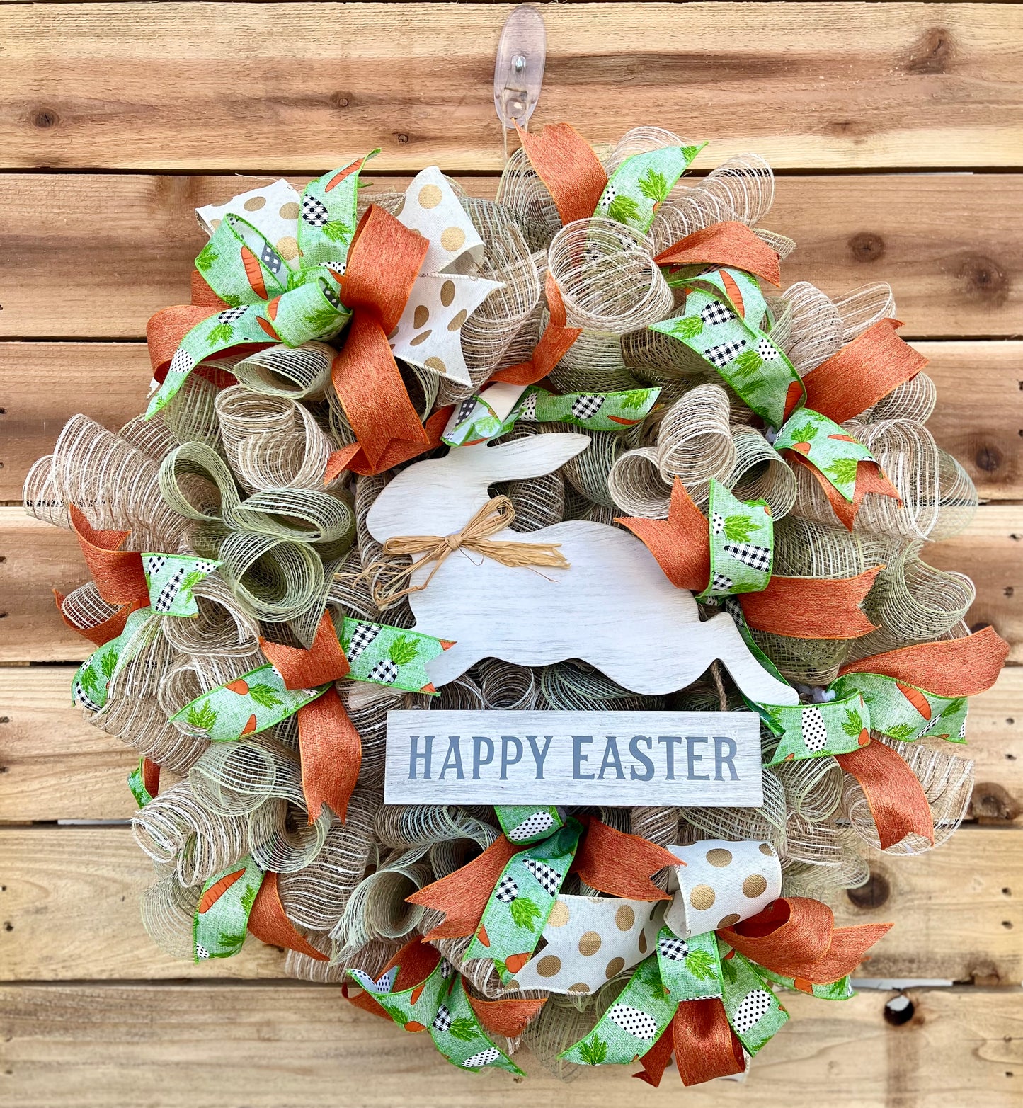Easter Bunny Deco Mesh Wreath