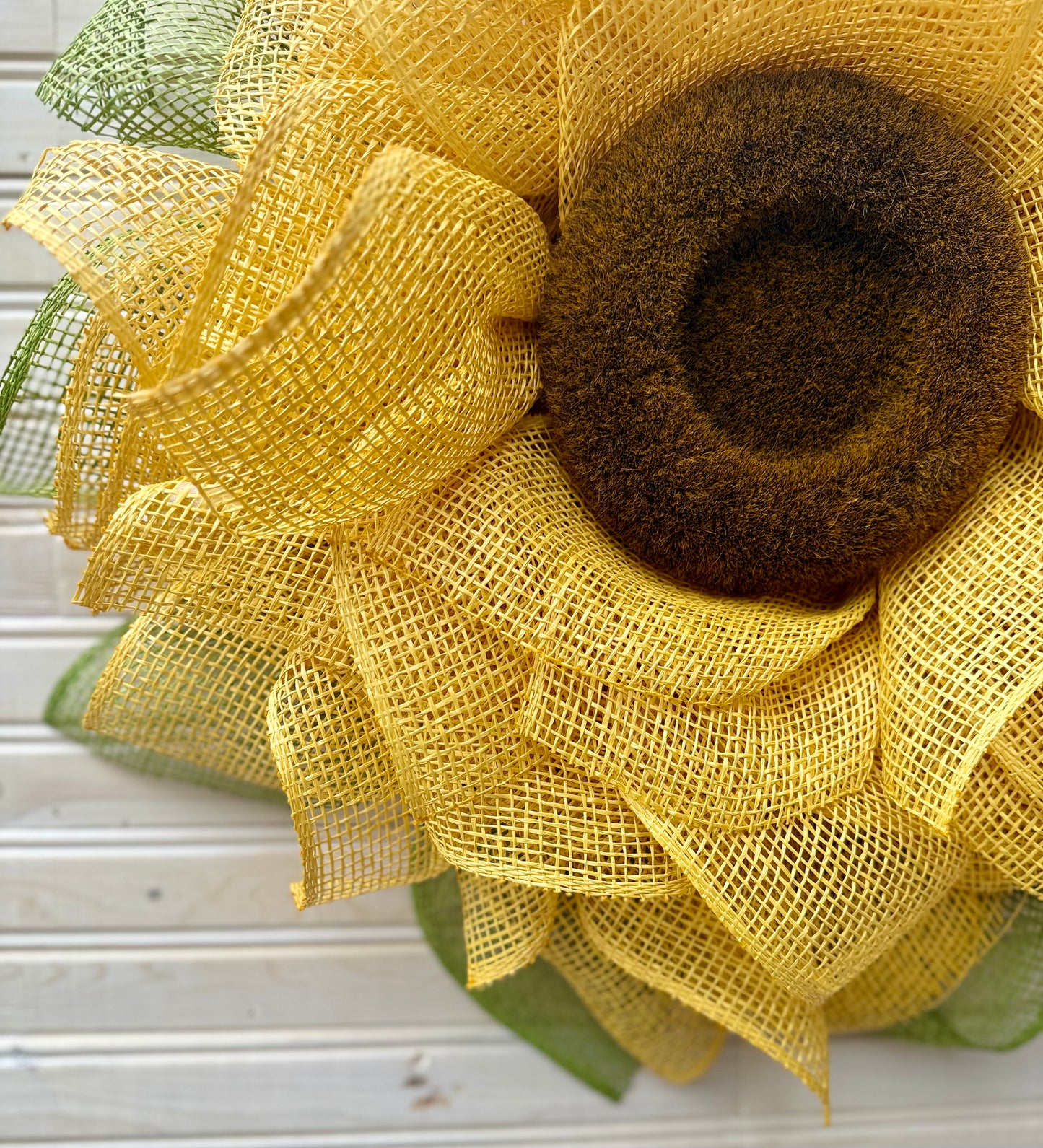 Sunflower Deco Mesh Wreath | All Season Burlap Wreath | Summer & Fall Door Decor