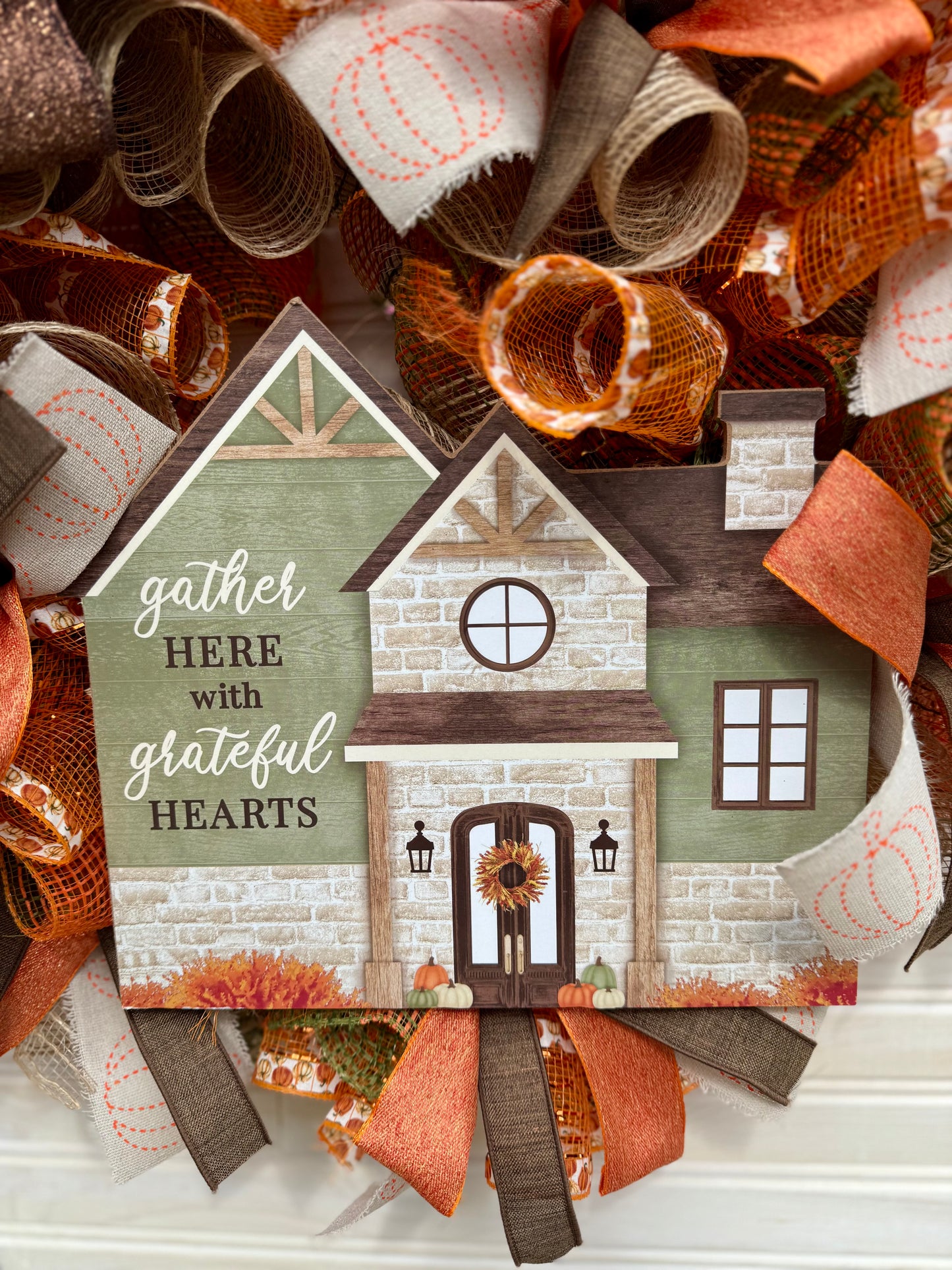 Farmhouse Fall Wreath – Warm Rustic Autumn Decor