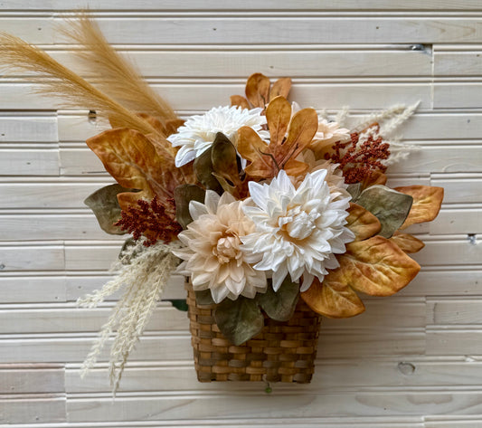 Rustic Fall Floral Door Basket