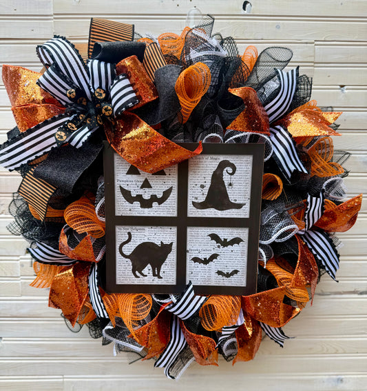 Halloween Jack-O’-Lantern Wreath