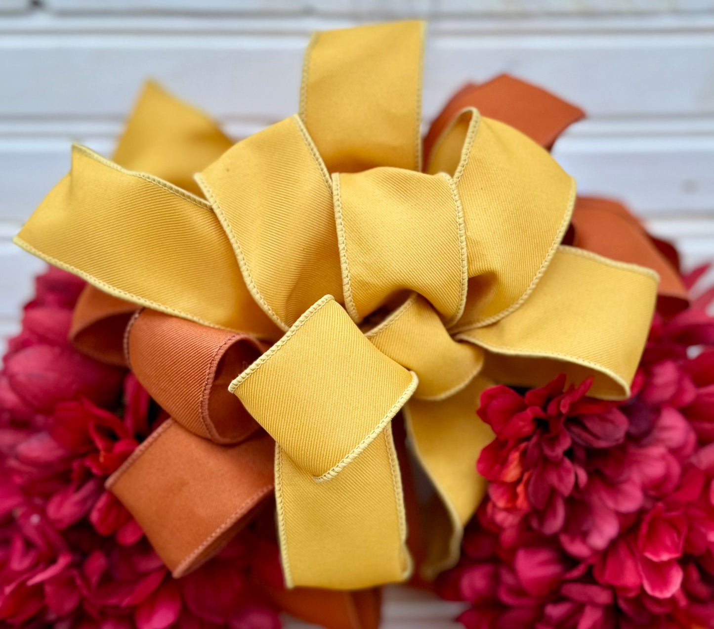 Small Ombre Fall Wreath – Cosmos & Mum Floral Door Decor