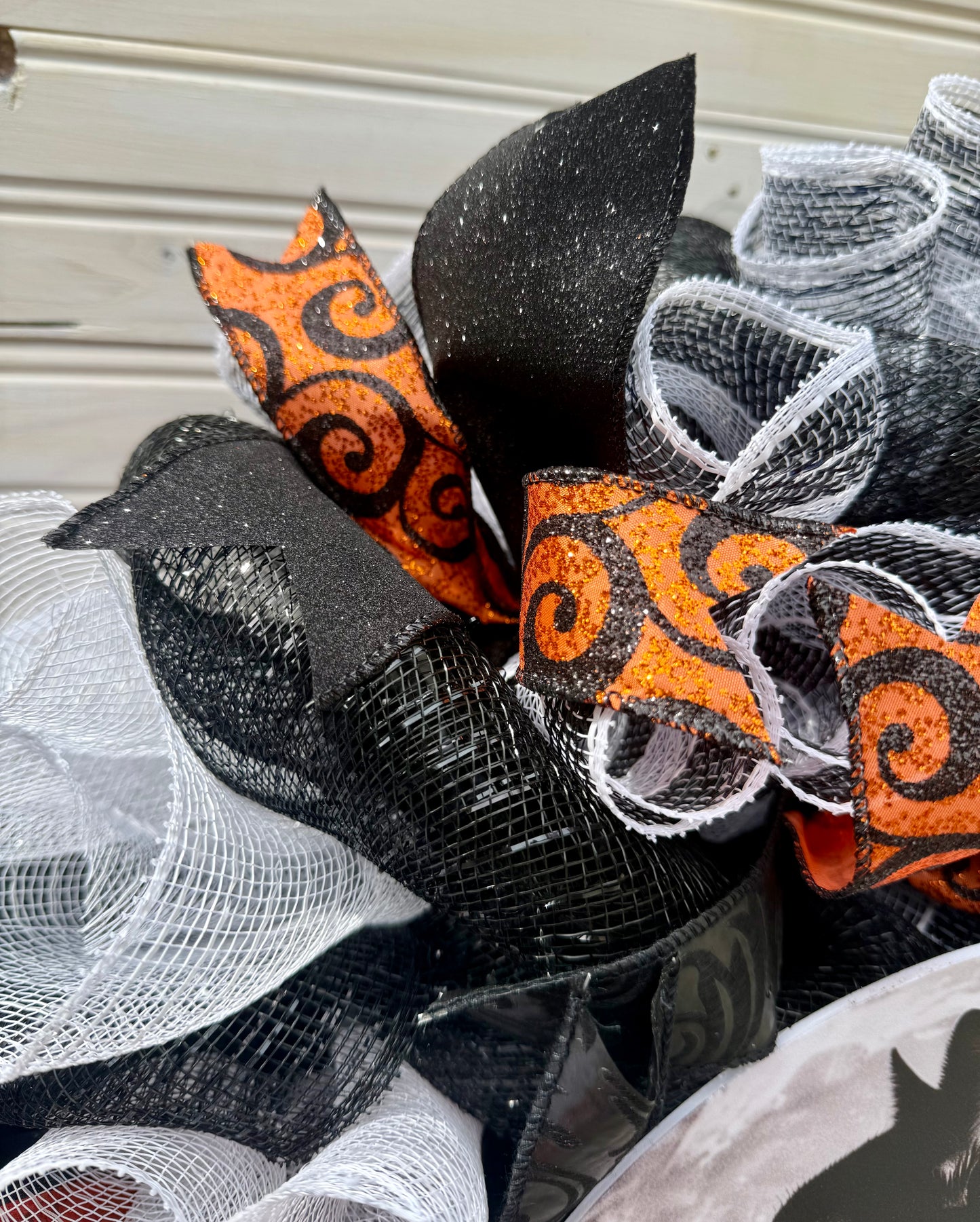 Halloween Black Cat Moon Wreath