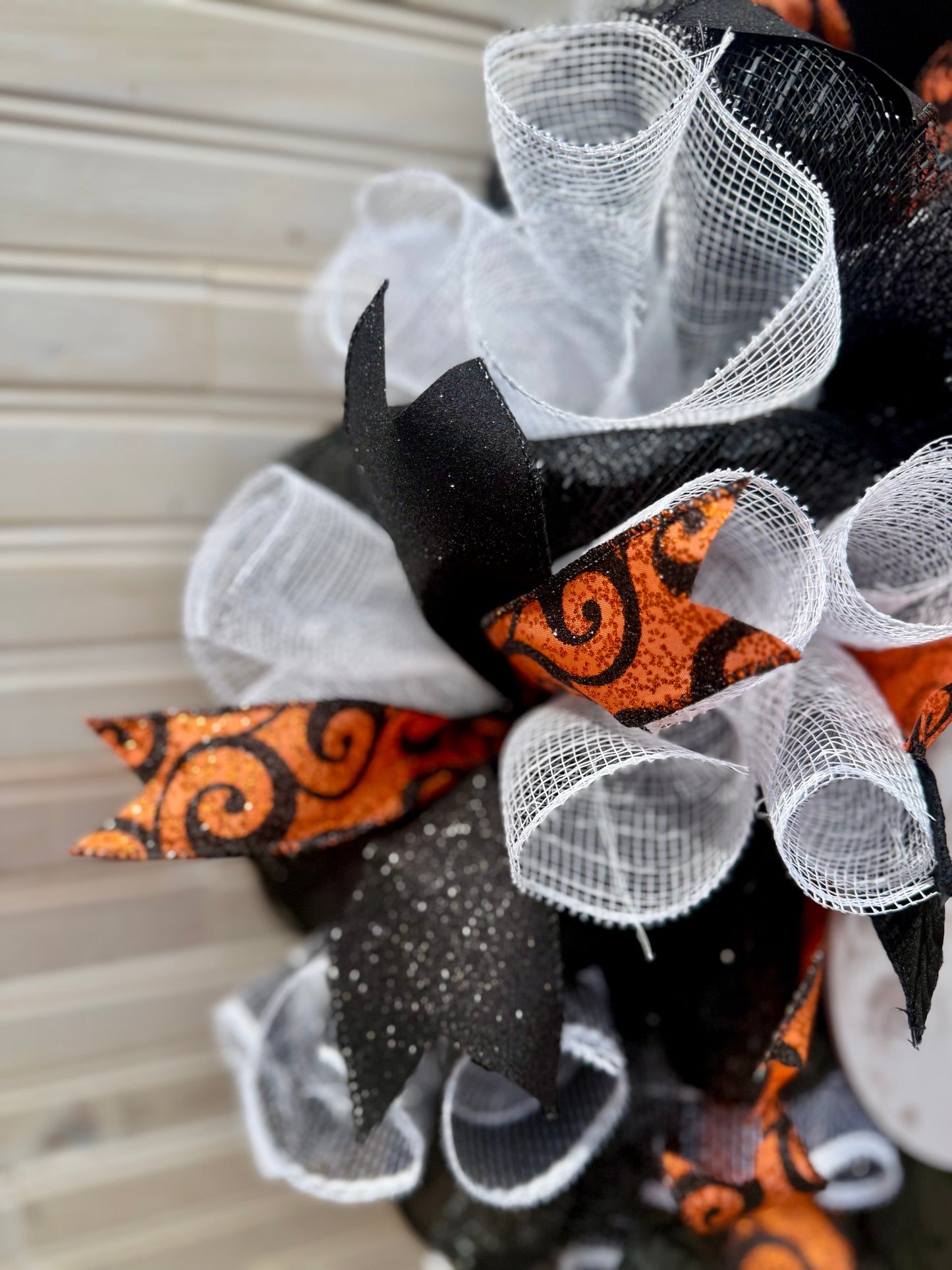 Halloween Black Cat Moon Wreath