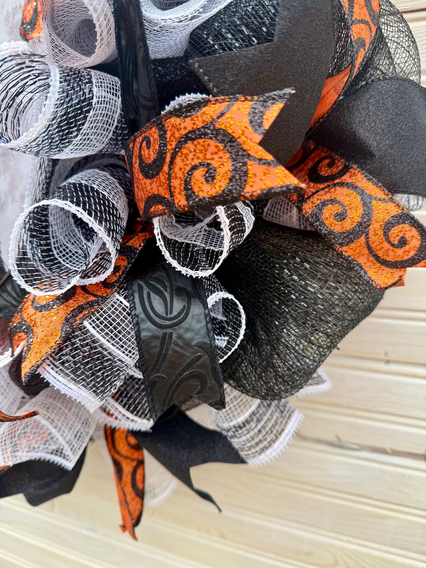 Halloween Black Cat Moon Wreath