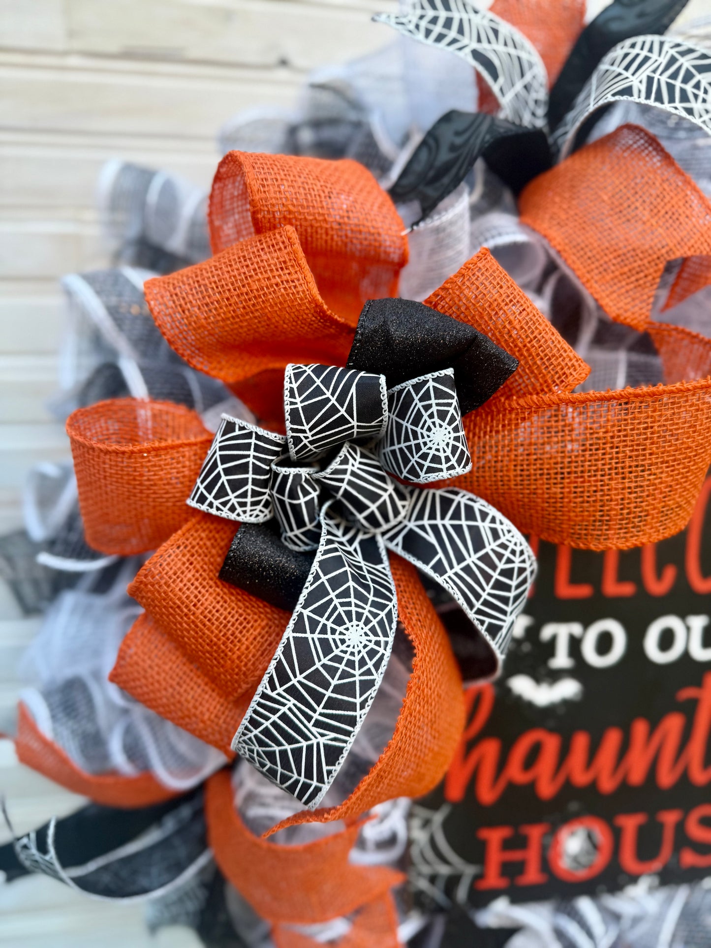 Welcome to Our Haunted House Halloween Wreath