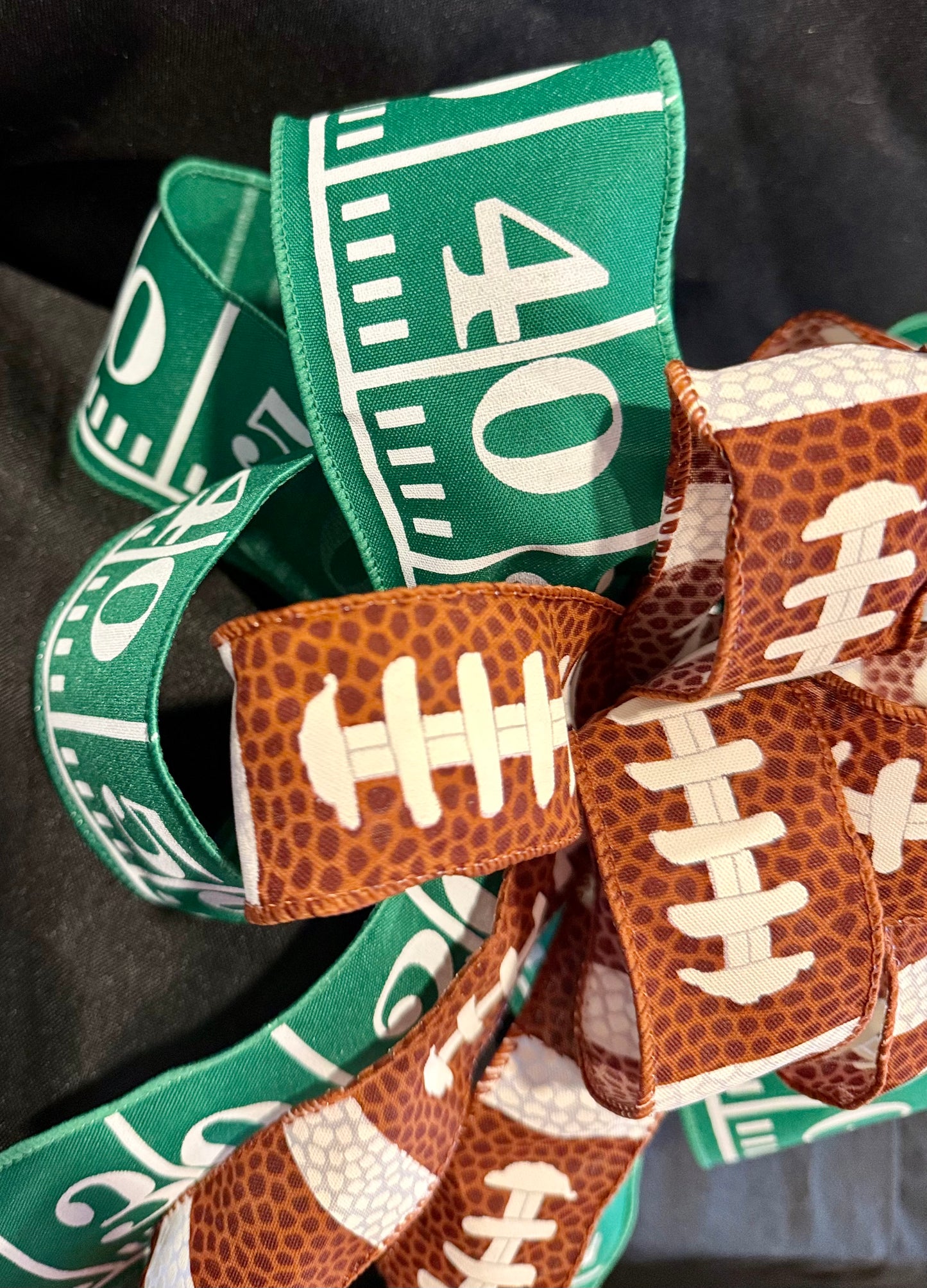 Football Ribbon Bow – Game Day Decor
