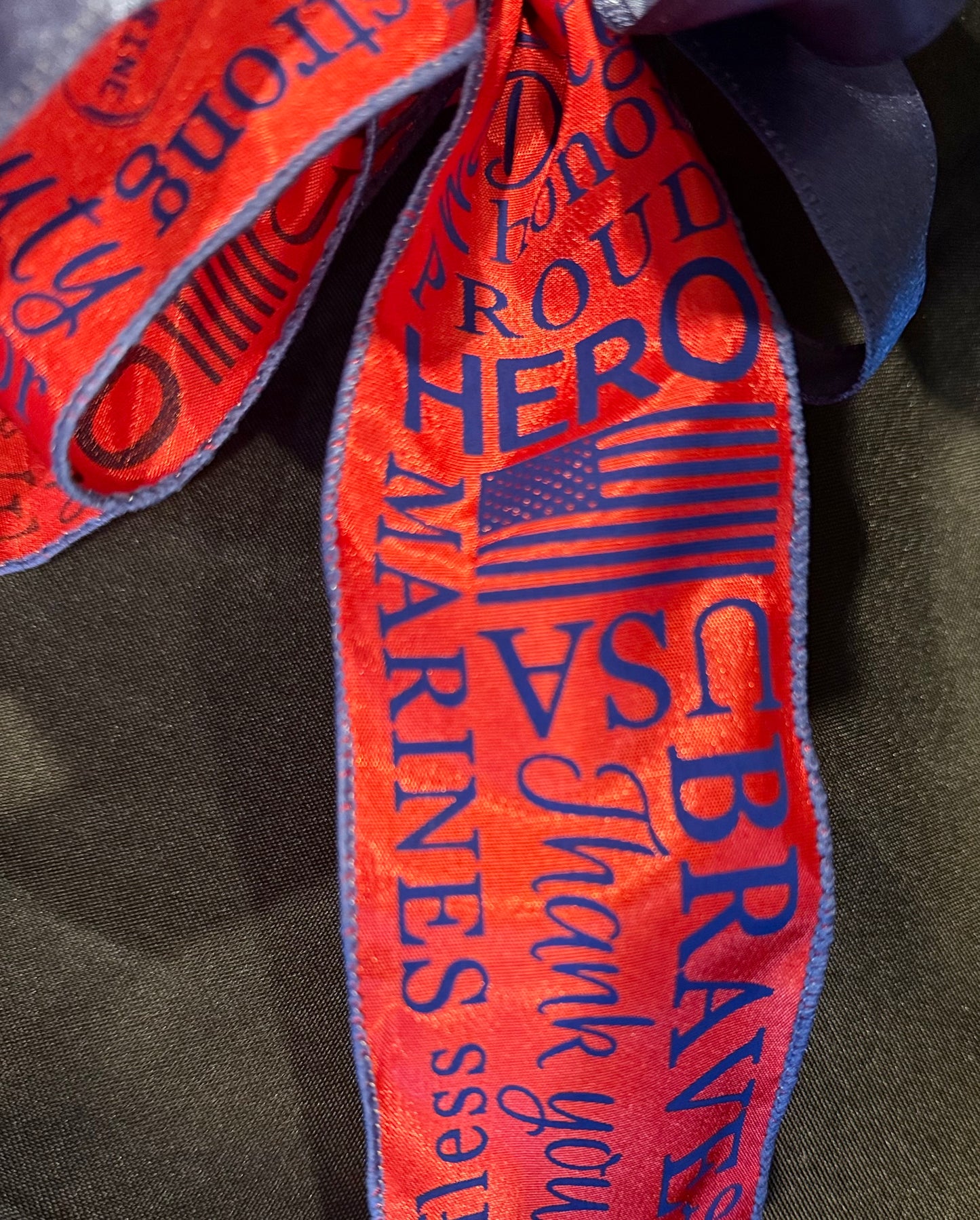 U.S. Marines Patriotic Ribbon Bow