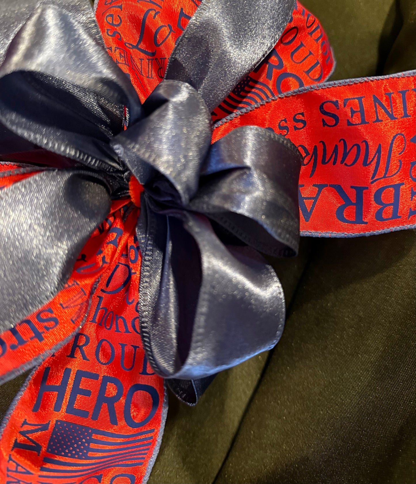 U.S. Marines Patriotic Ribbon Bow