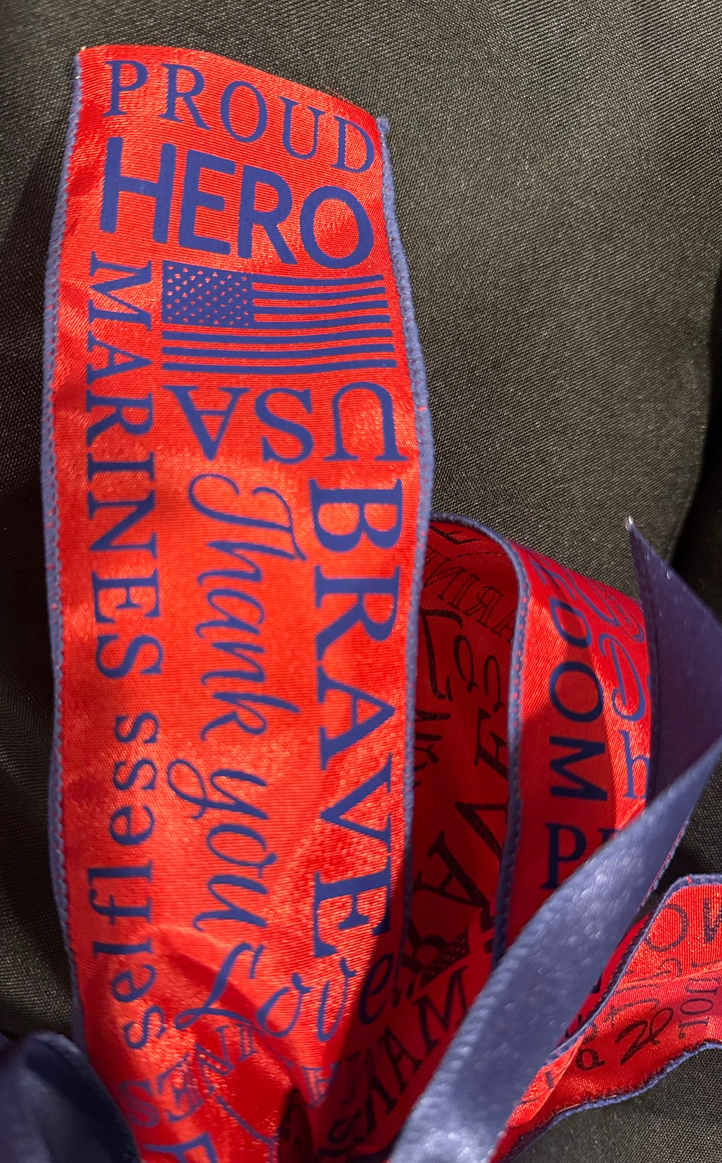 U.S. Marines Patriotic Ribbon Bow